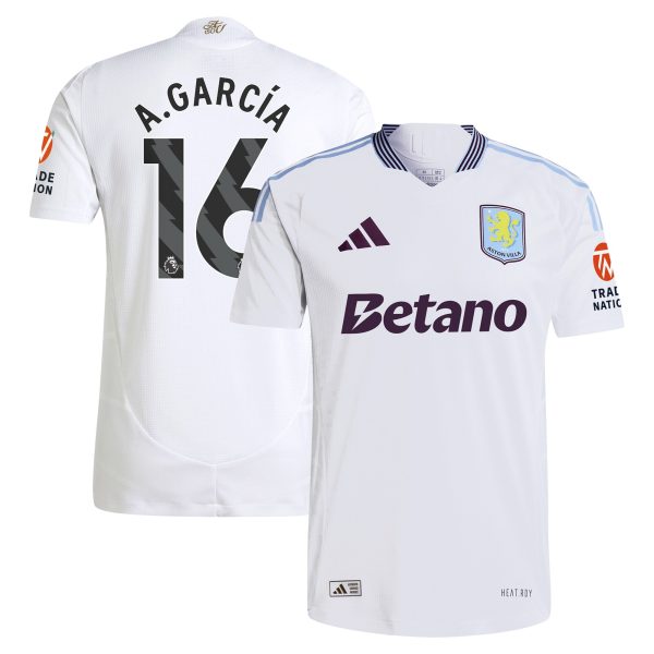 aston villa adidas away authentic shirt 2024-25 with a.garcía 16 printing Collection - Official Aston Villa Kits