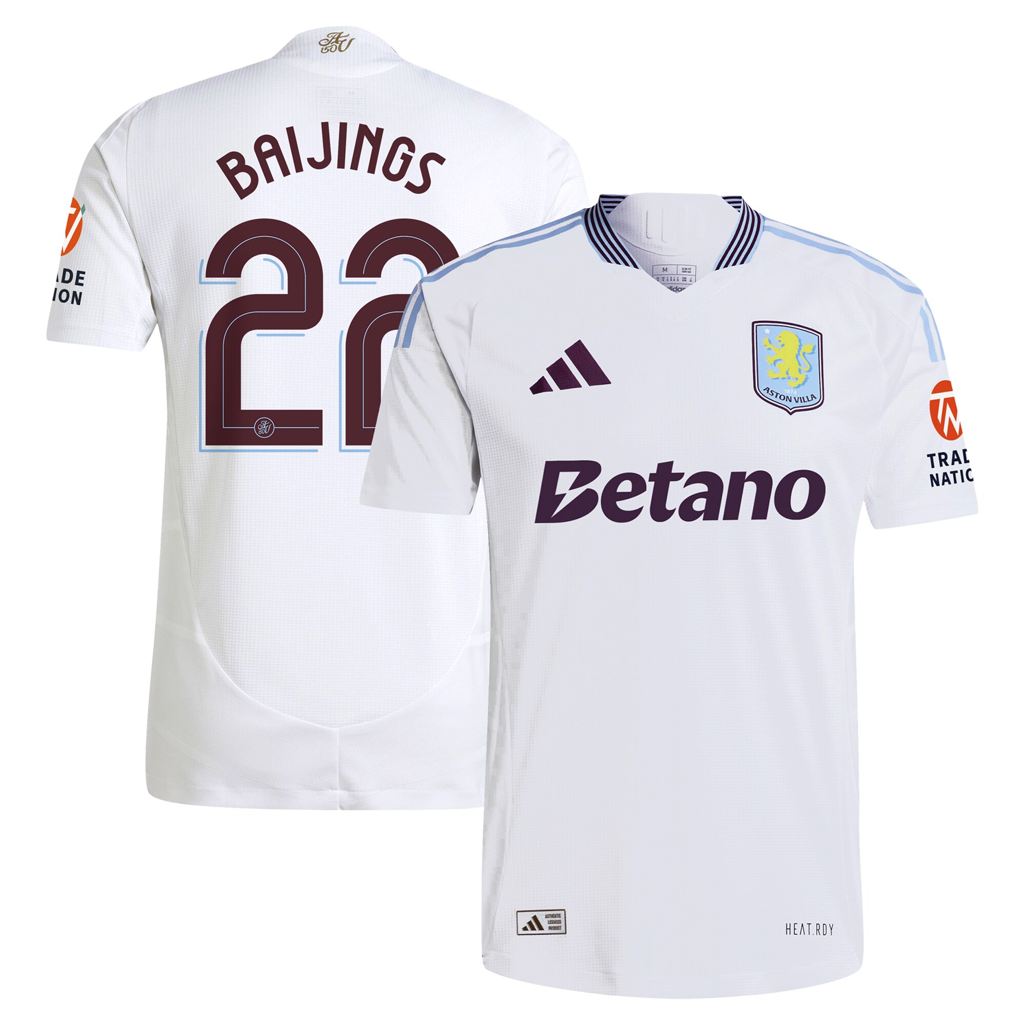 aston villa adidas away authentic shirt 2024-25 with baijings 22 cup printing Collection - Official Aston Villa Kits