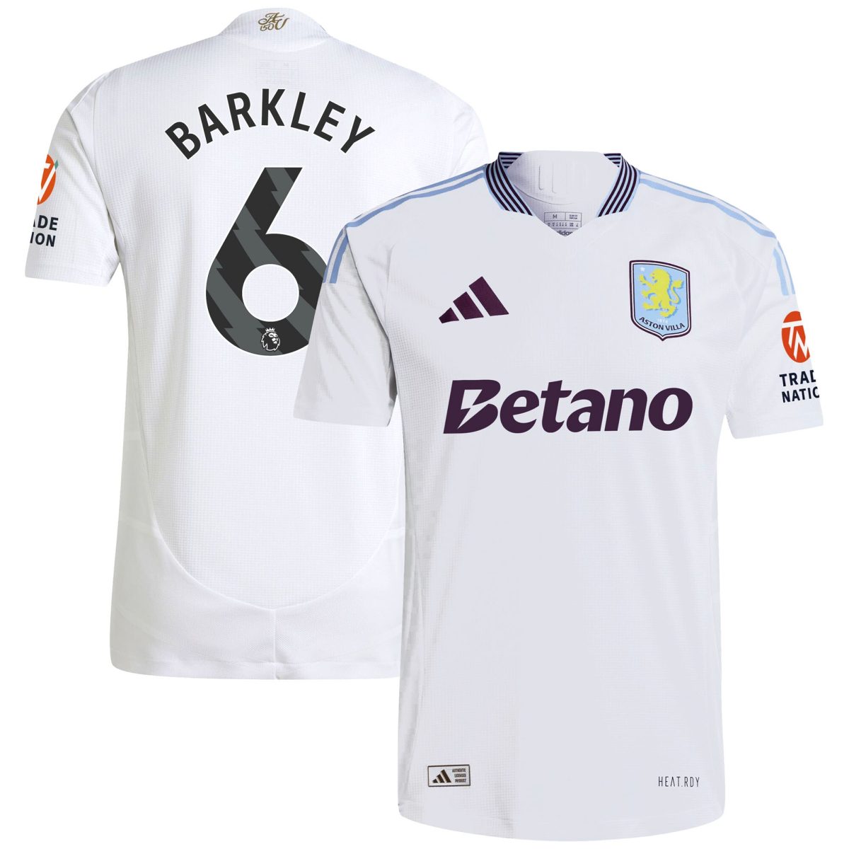 aston villa adidas away authentic shirt 2024-25 with barkley 6 printing Collection - Official Aston Villa Kits
