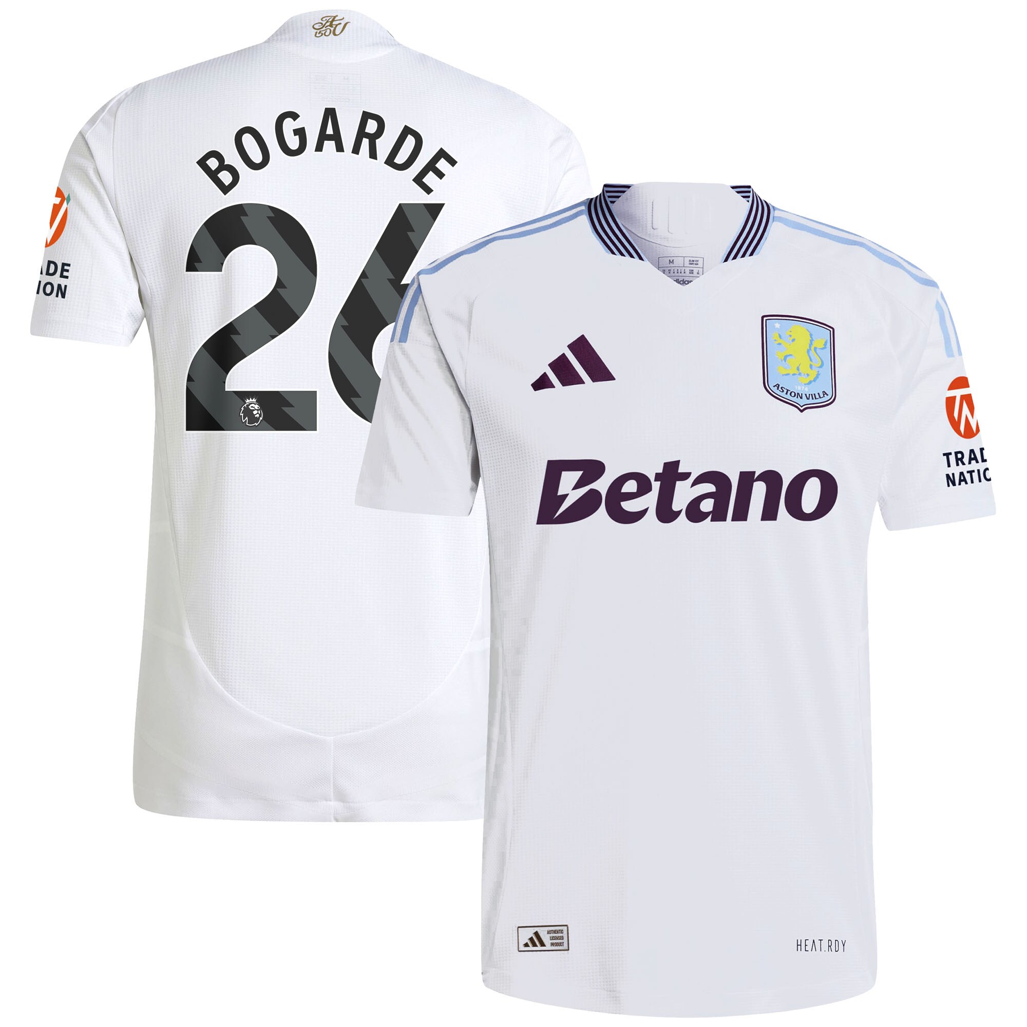 aston villa adidas away authentic shirt 2024-25 with bogarde 26 printing Collection - Official Aston Villa Kits