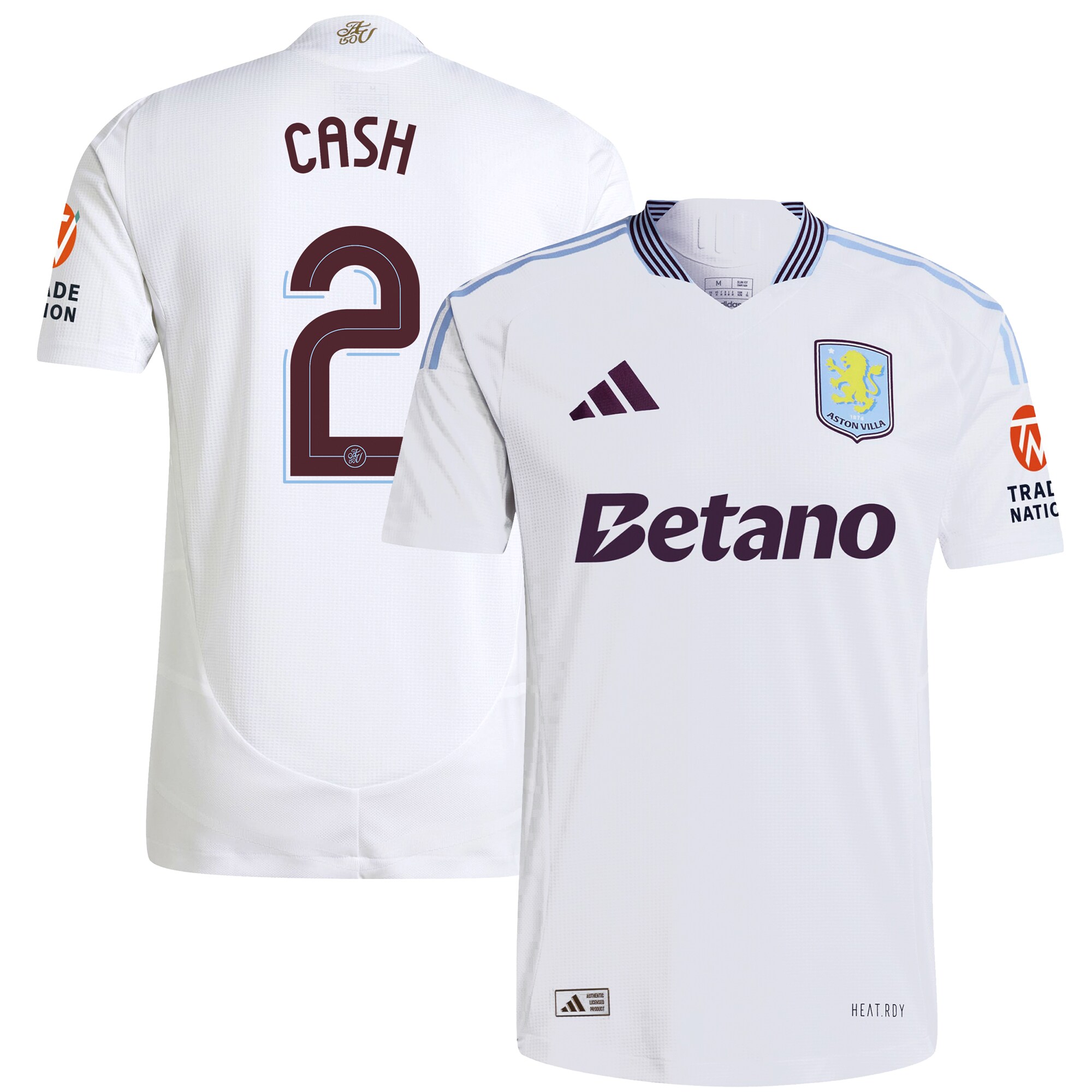 aston villa adidas away authentic shirt 2024-25 with cash 2 cup printing Collection - Official Aston Villa Kits