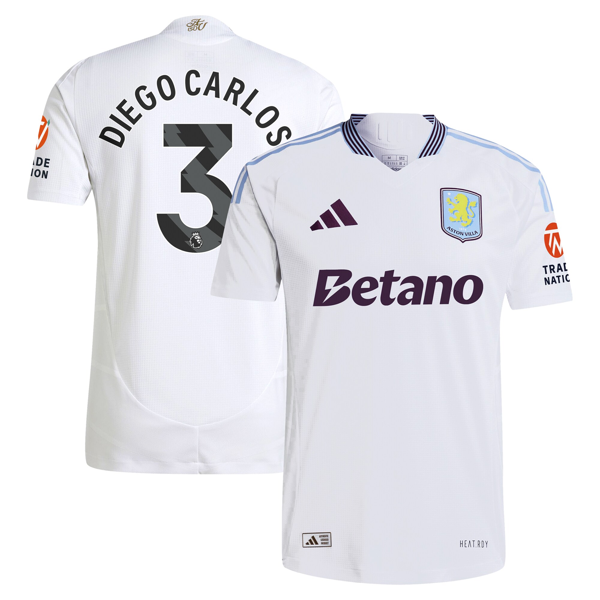aston villa adidas away authentic shirt 2024-25 with diego carlos 3 printing Collection - Official Aston Villa Kits