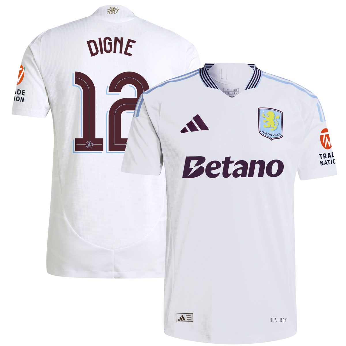 aston villa adidas away authentic shirt 2024-25 with digne 12 cup printing Collection - Official Aston Villa Kits