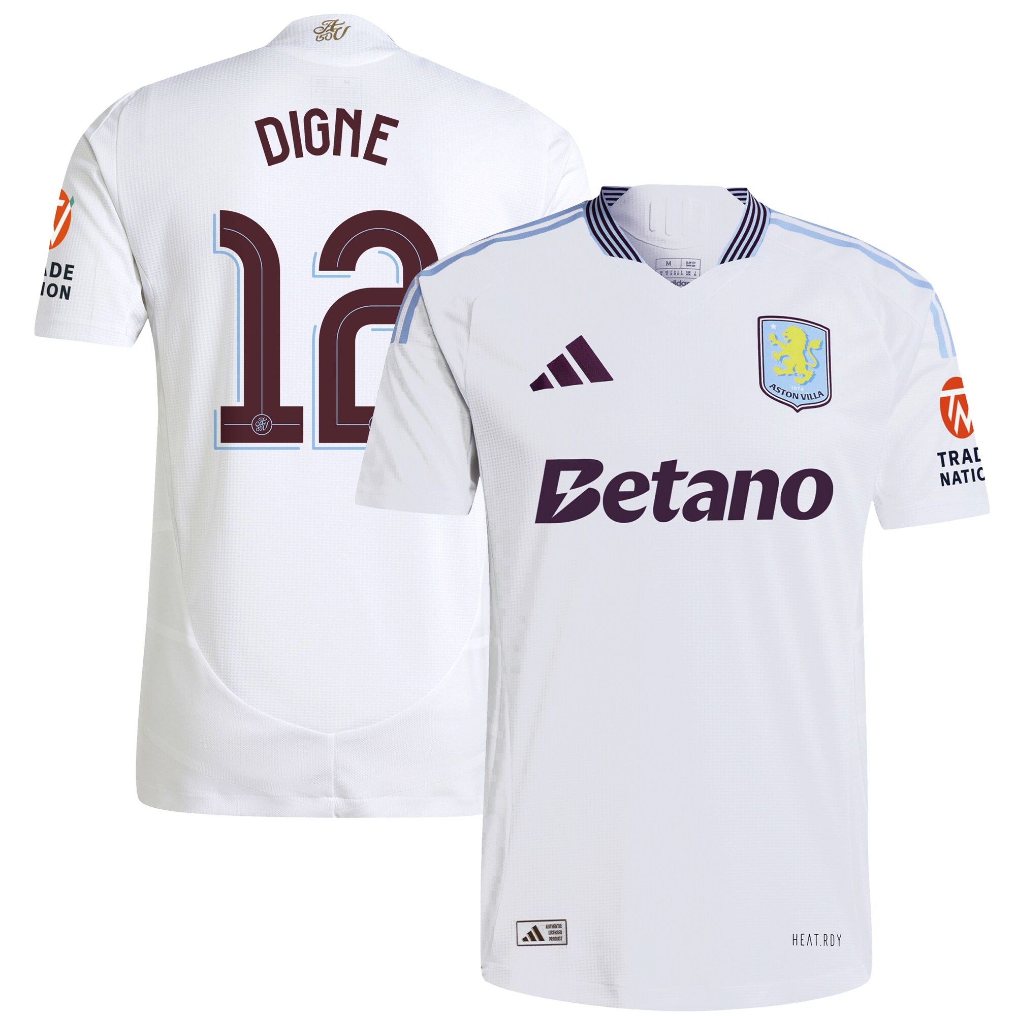 aston villa adidas away authentic shirt 2024-25 with digne 12 cup printing Collection - Official Aston Villa Kits