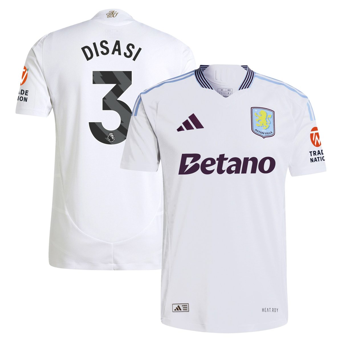 aston villa adidas away authentic shirt 2024-25 with disasi 3 printing Collection - Official Aston Villa Kits