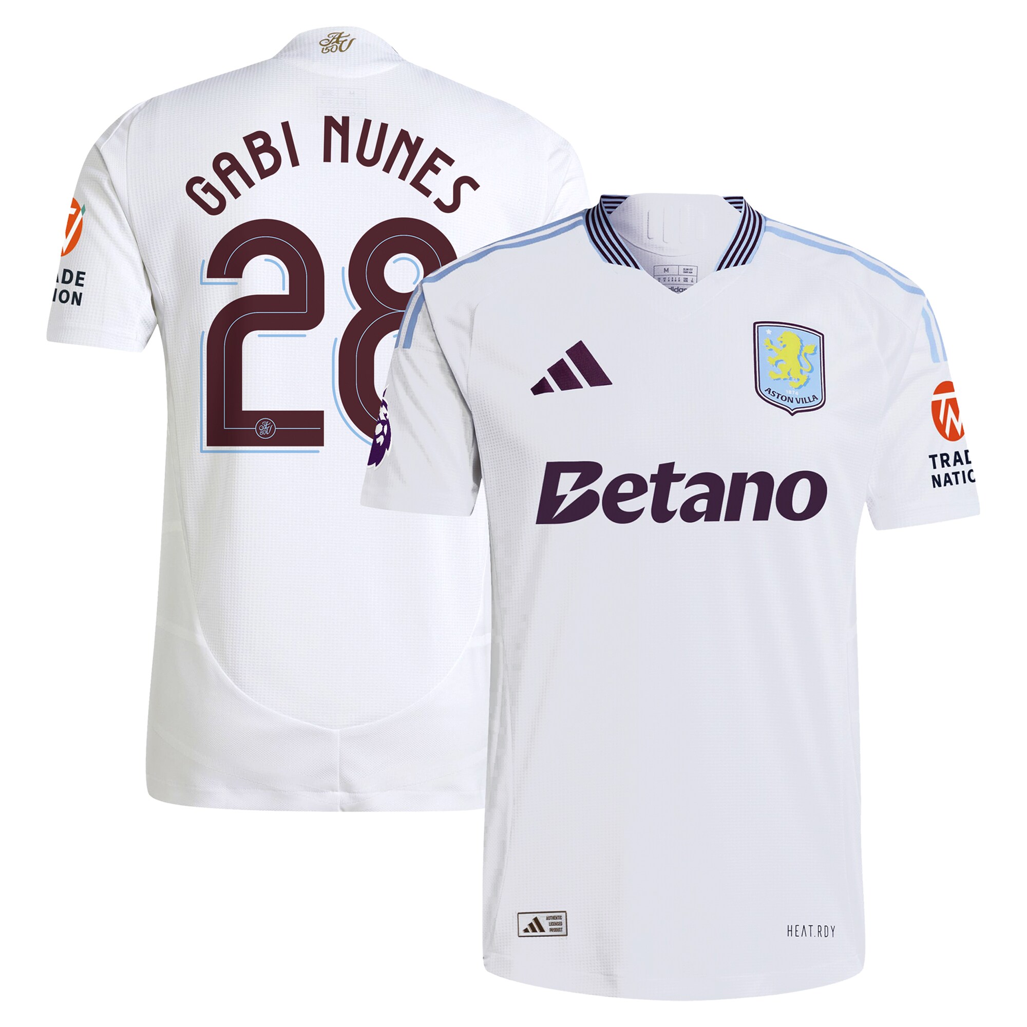 aston villa adidas away authentic shirt 2024-25 with gabi nunes 28 cup printing Collection - Official Aston Villa Kits