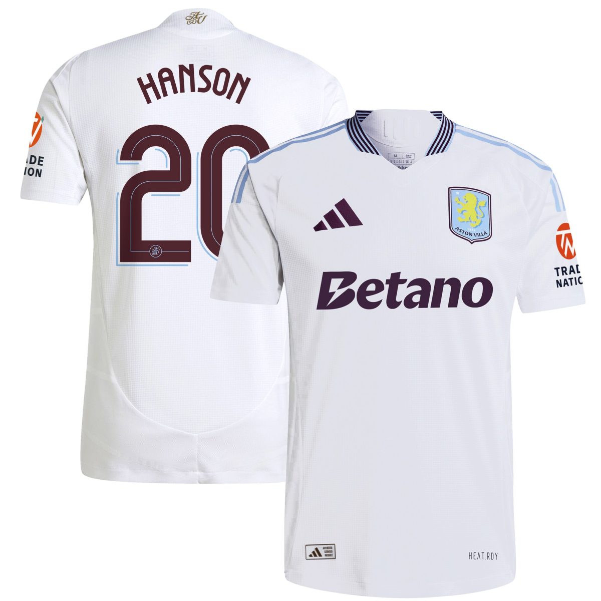 aston villa adidas away authentic shirt 2024-25 with hanson 20 cup printing Collection - Official Aston Villa Kits