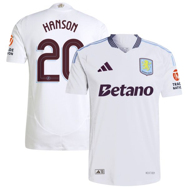 aston villa adidas away authentic shirt 2024-25 with hanson 20 cup printing Collection - Official Aston Villa Kits