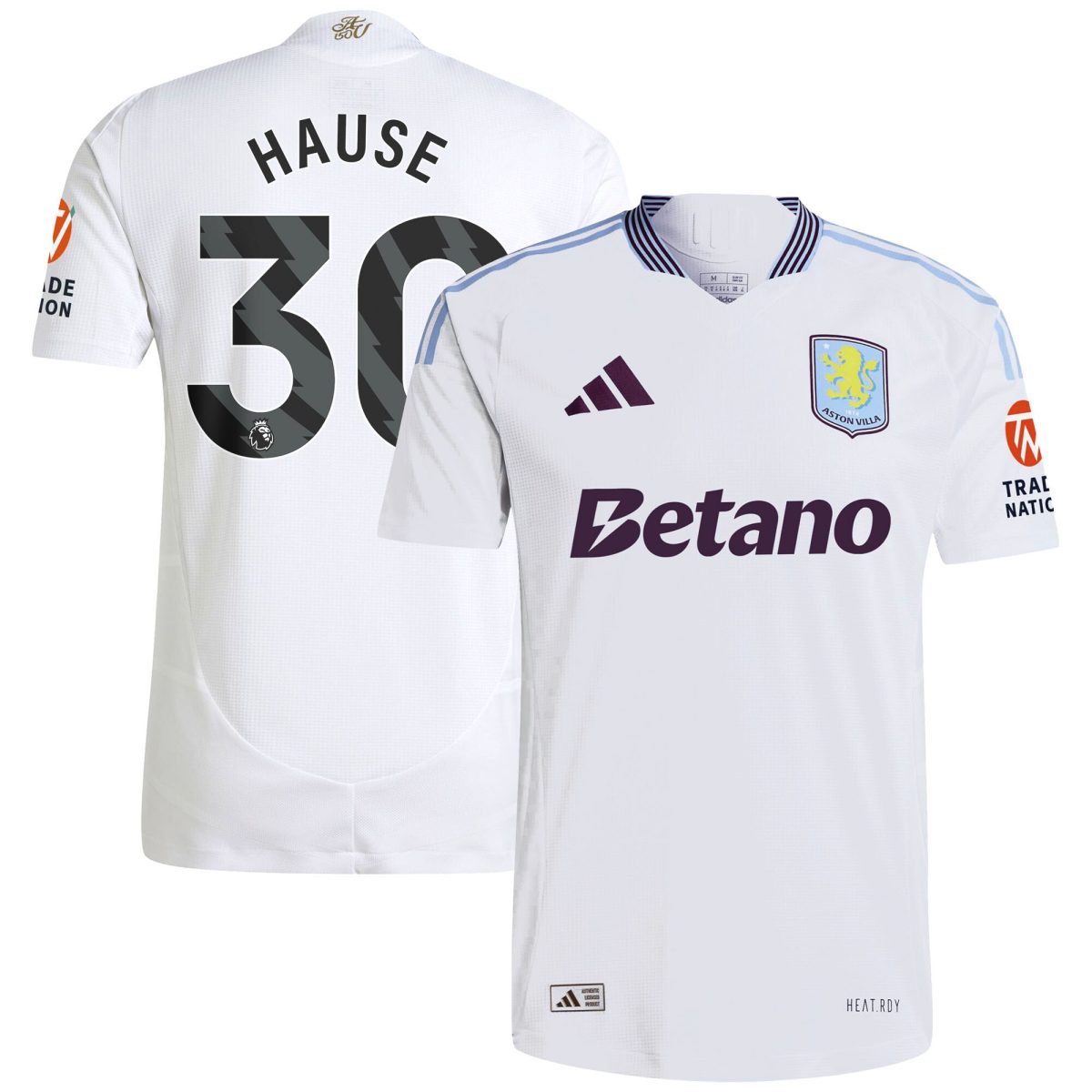aston villa adidas away authentic shirt 2024-25 with hause 30 printing Collection - Official Aston Villa Kits