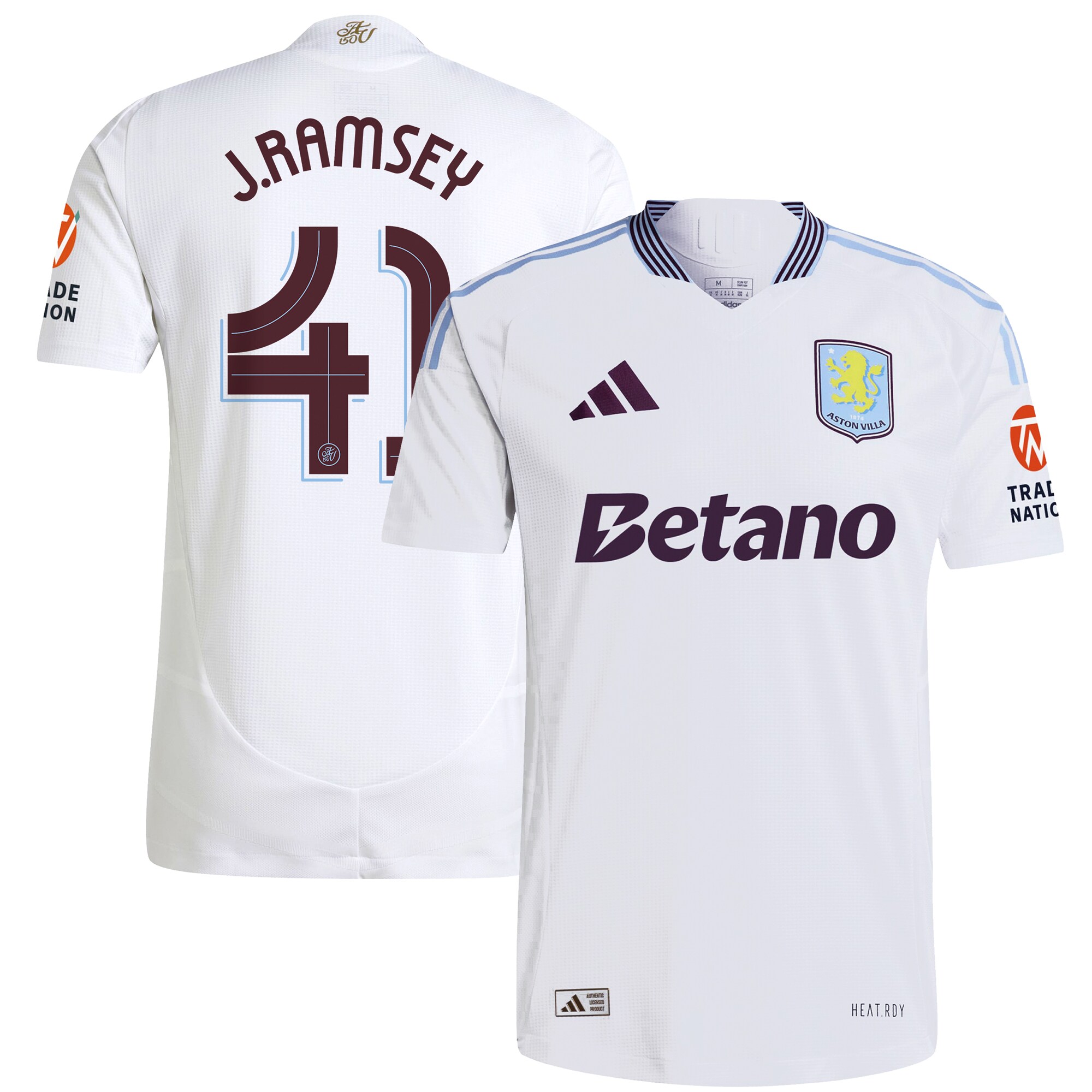 aston villa adidas away authentic shirt 2024-25 with j. ramsey 41 cup printing Collection - Official Aston Villa Kits