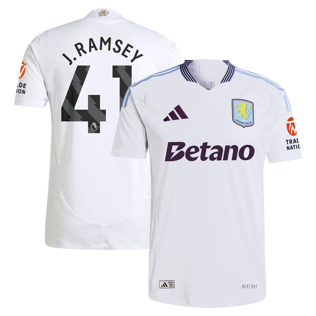 aston villa adidas away authentic shirt 2024-25 with j. ramsey 41 printing Collection - Official Aston Villa Kits