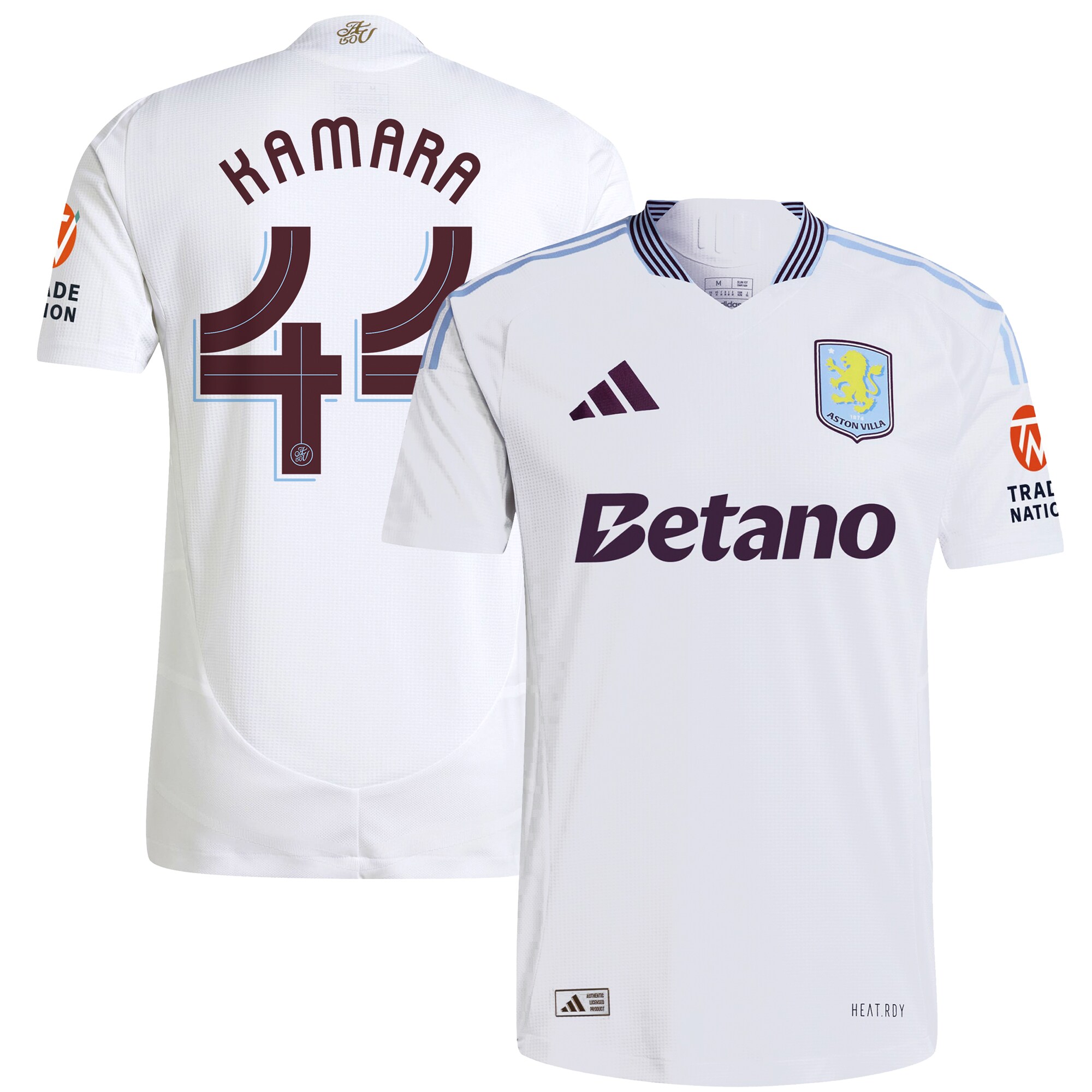 aston villa adidas away authentic shirt 2024-25 with kamara 44 cup printing Collection - Official Aston Villa Kits
