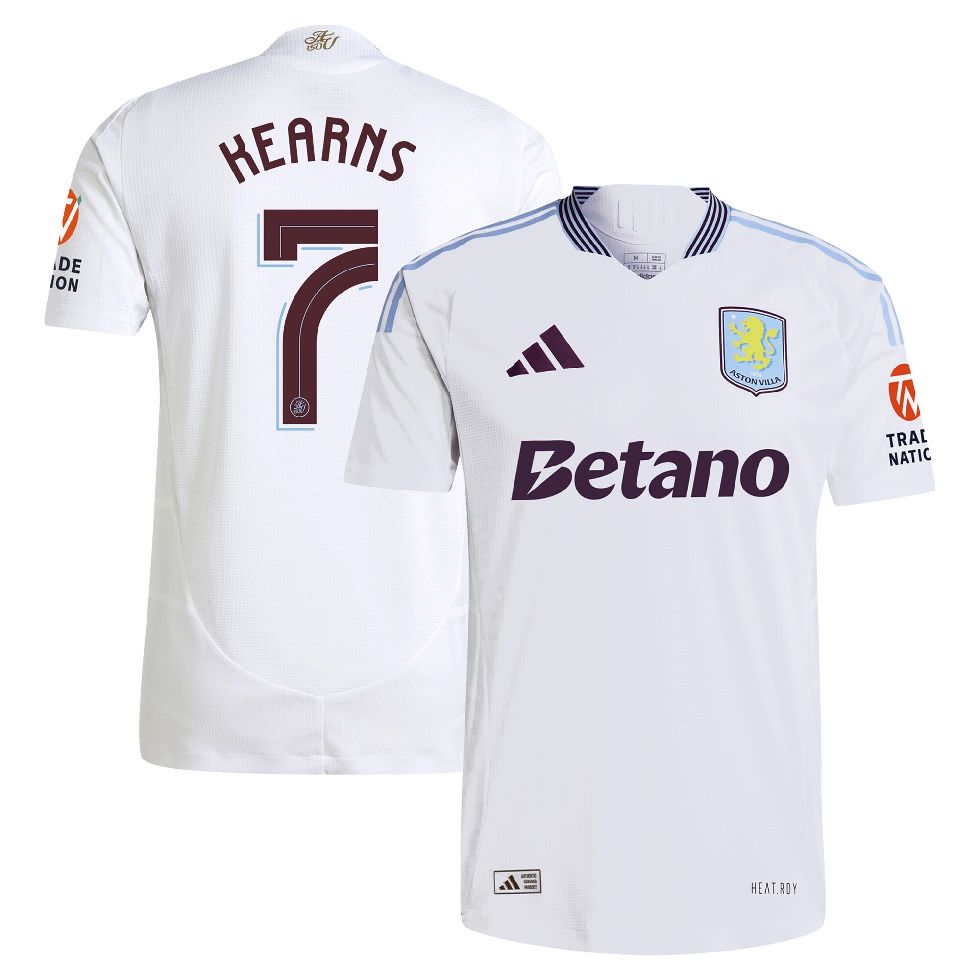 aston villa adidas away authentic shirt 2024-25 with kearns 7 cup printing Collection - Official Aston Villa Kits