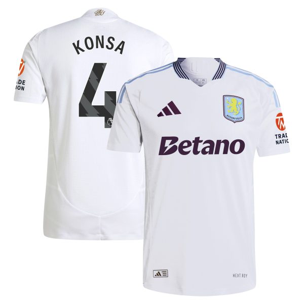 aston villa adidas away authentic shirt 2024-25 with konsa 4 printing Collection - Official Aston Villa Kits