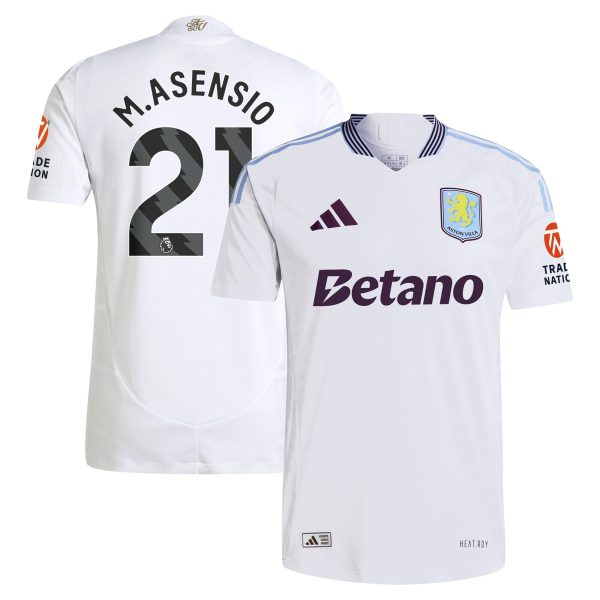 aston villa adidas away authentic shirt 2024-25 with m.asensio 21 printing Collection - Official Aston Villa Kits
