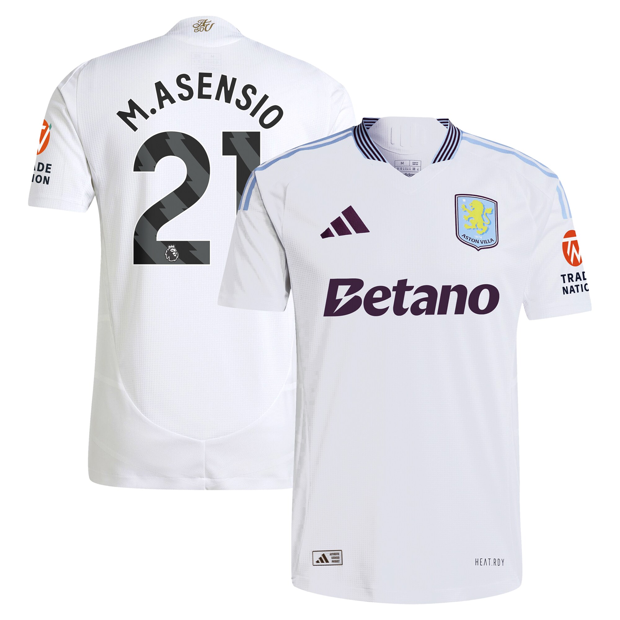 aston villa adidas away authentic shirt 2024-25 with m.asensio 21 printing Collection - Official Aston Villa Kits