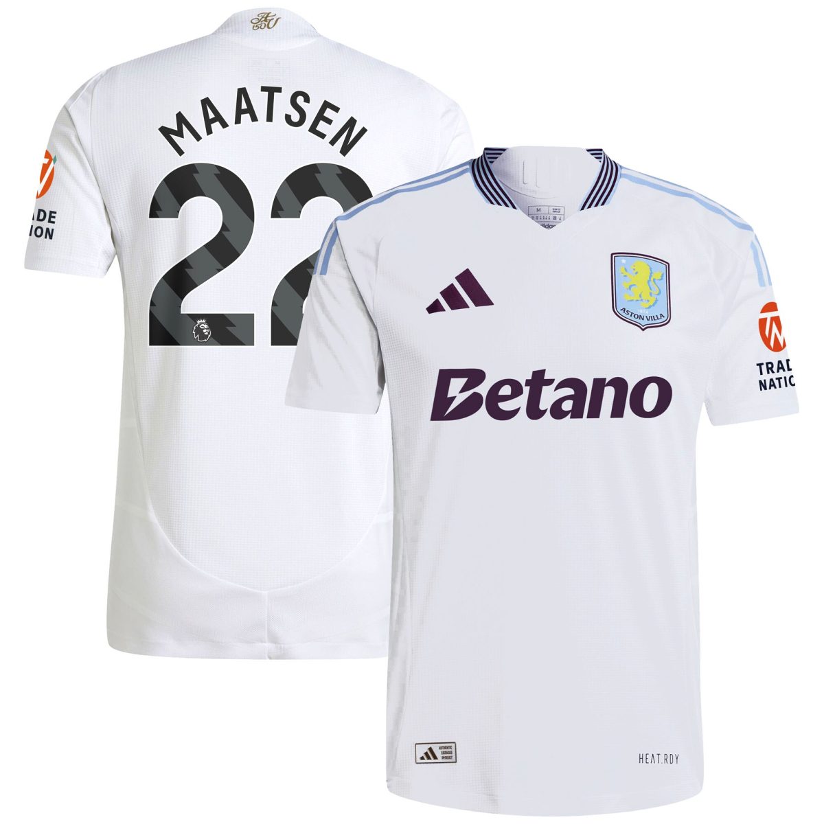 aston villa adidas away authentic shirt 2024-25 with maatsen 22 printing Collection - Official Aston Villa Kits