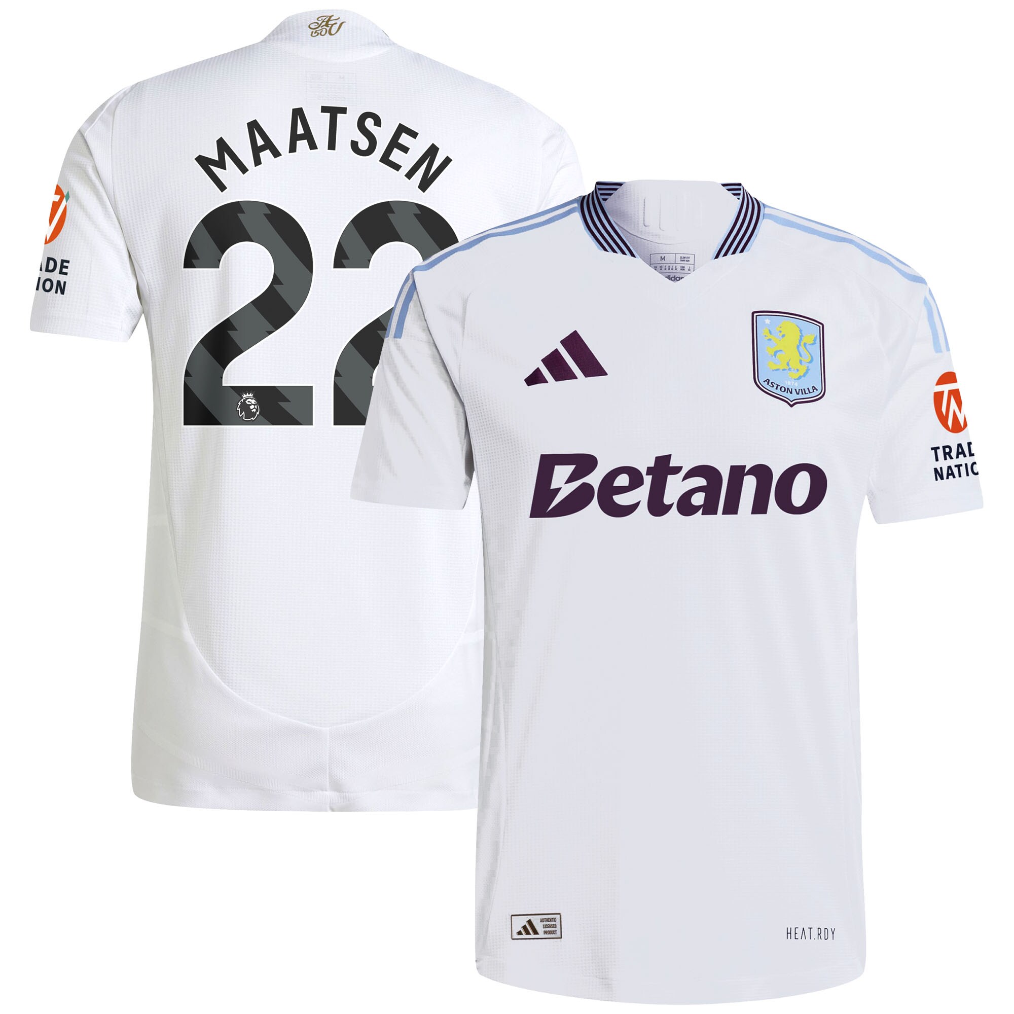 aston villa adidas away authentic shirt 2024-25 with maatsen 22 printing Collection - Official Aston Villa Kits
