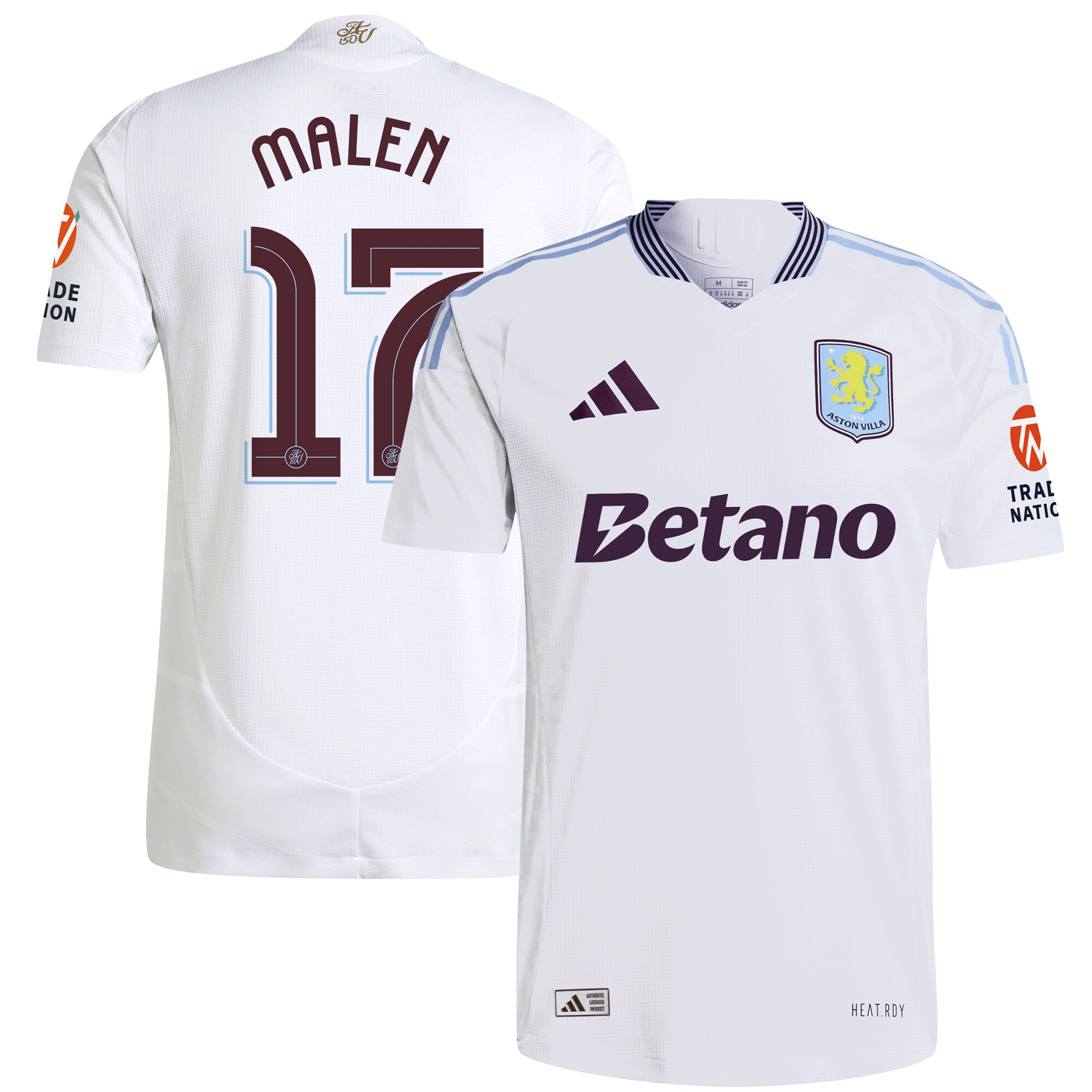 aston villa adidas away authentic shirt 2024-25 with malen 17 cup printing Collection - Official Aston Villa Kits