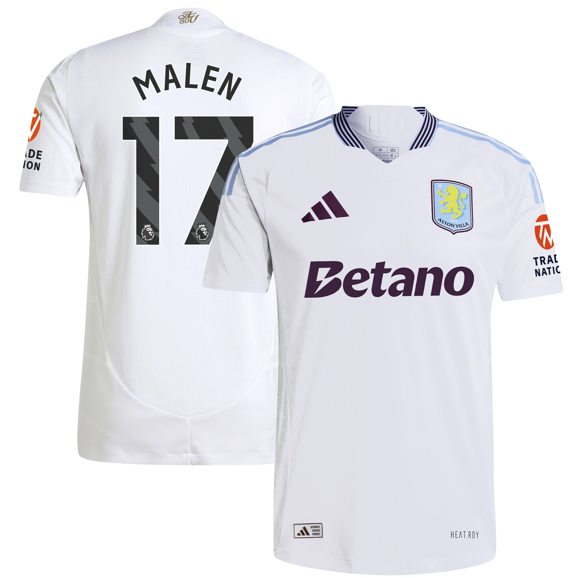 aston villa adidas away authentic shirt 2024-25 with malen 17 printing Collection - Official Aston Villa Kits