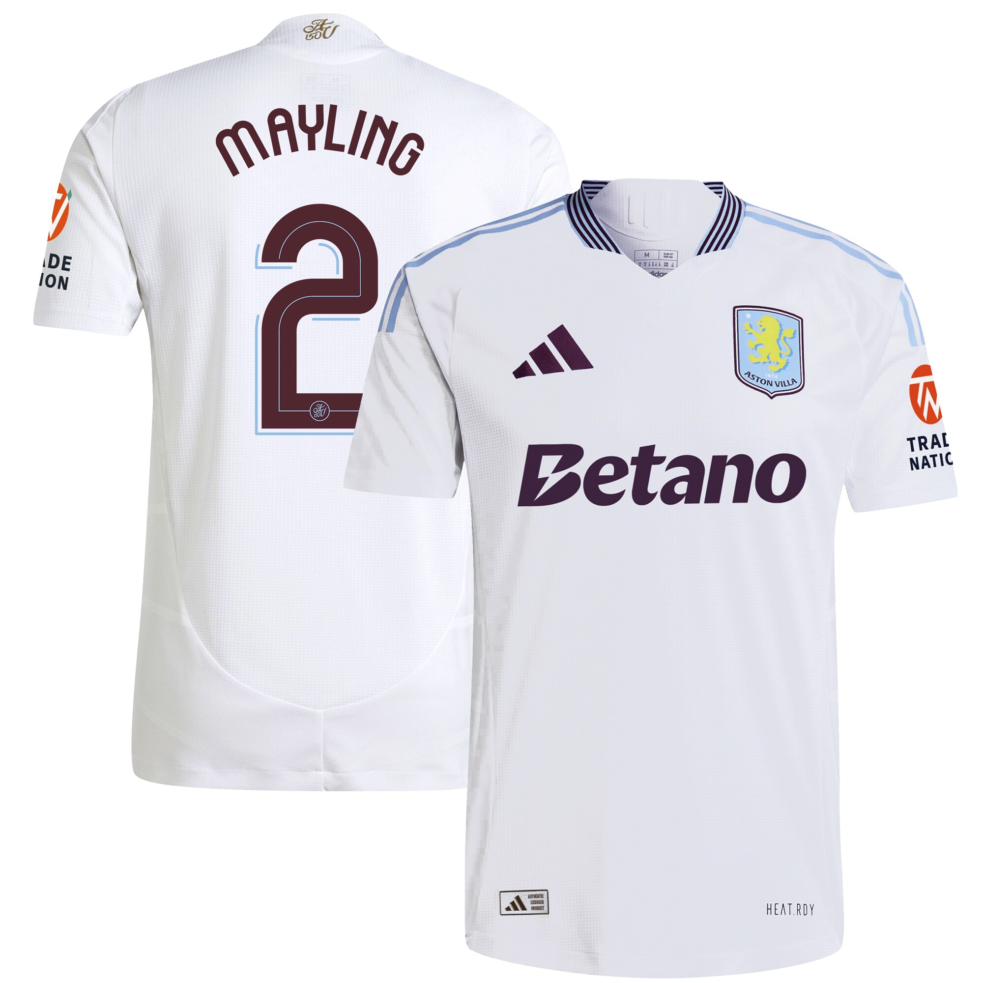 aston villa adidas away authentic shirt 2024-25 with mayling 2 cup printing Collection - Official Aston Villa Kits