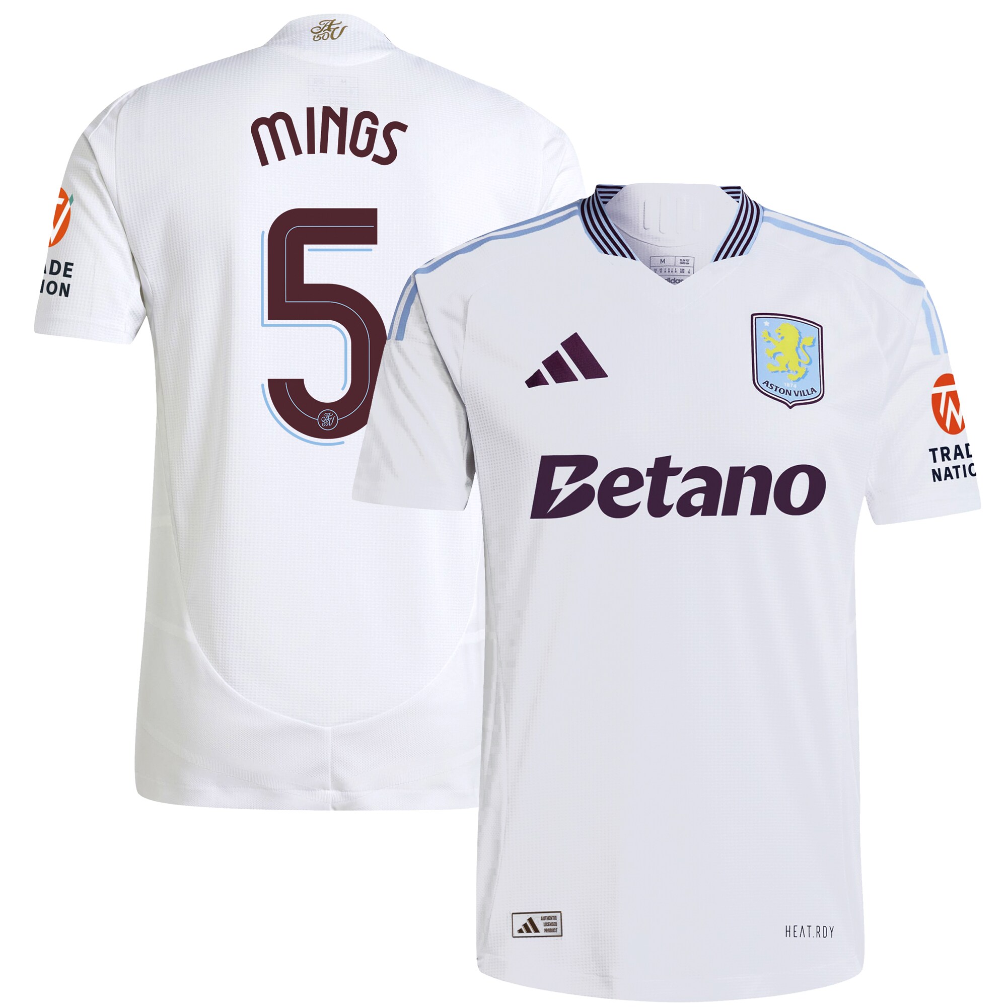 aston villa adidas away authentic shirt 2024-25 with mings 5 cup printing Collection - Official Aston Villa Kits