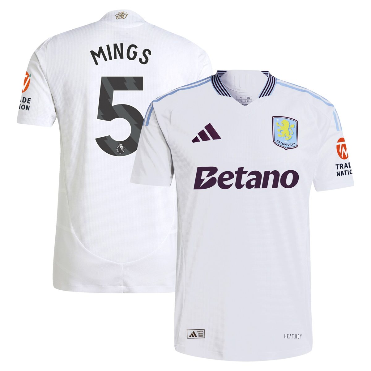 aston villa adidas away authentic shirt 2024-25 with mings 5 printing Collection - Official Aston Villa Kits