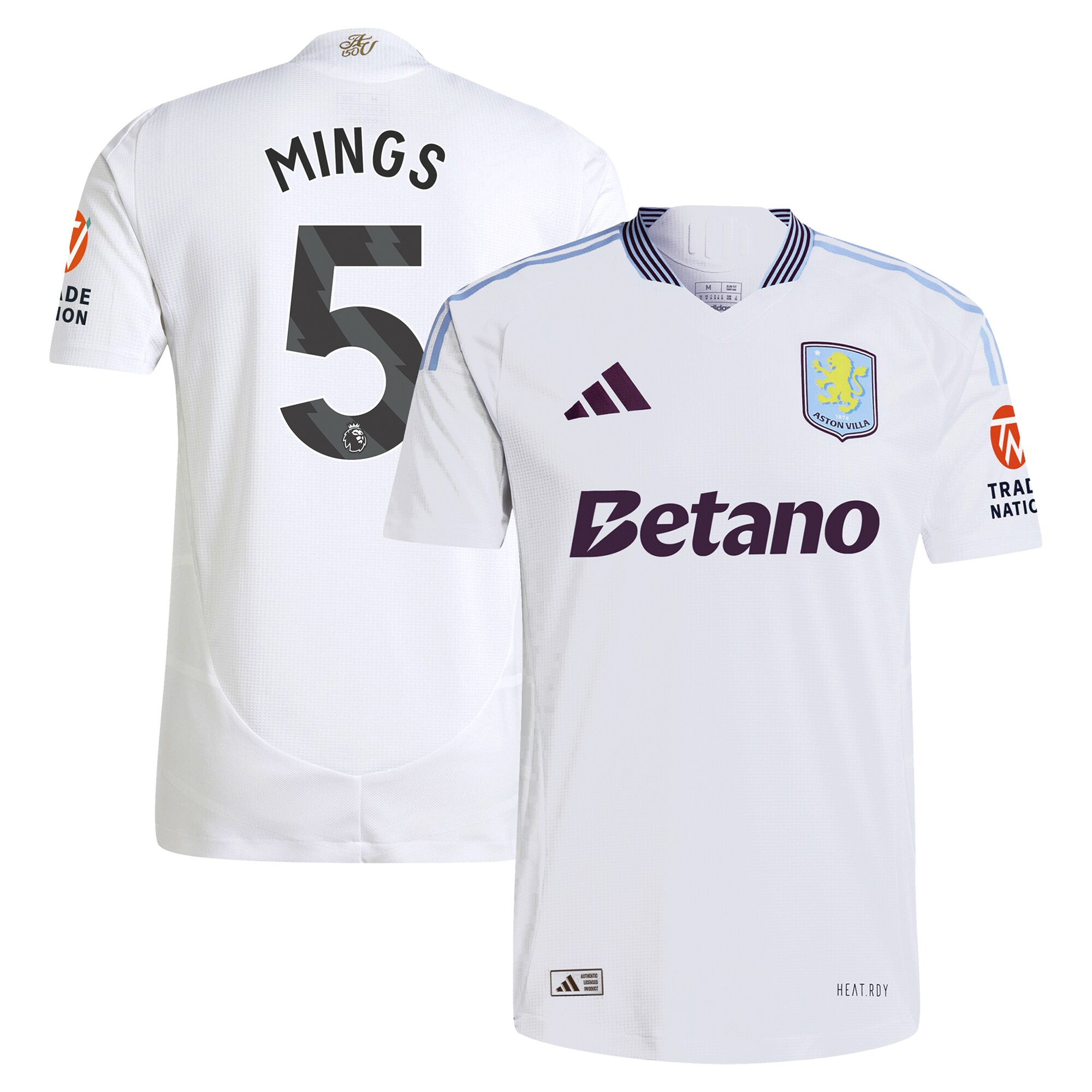 aston villa adidas away authentic shirt 2024-25 with mings 5 printing Collection - Official Aston Villa Kits