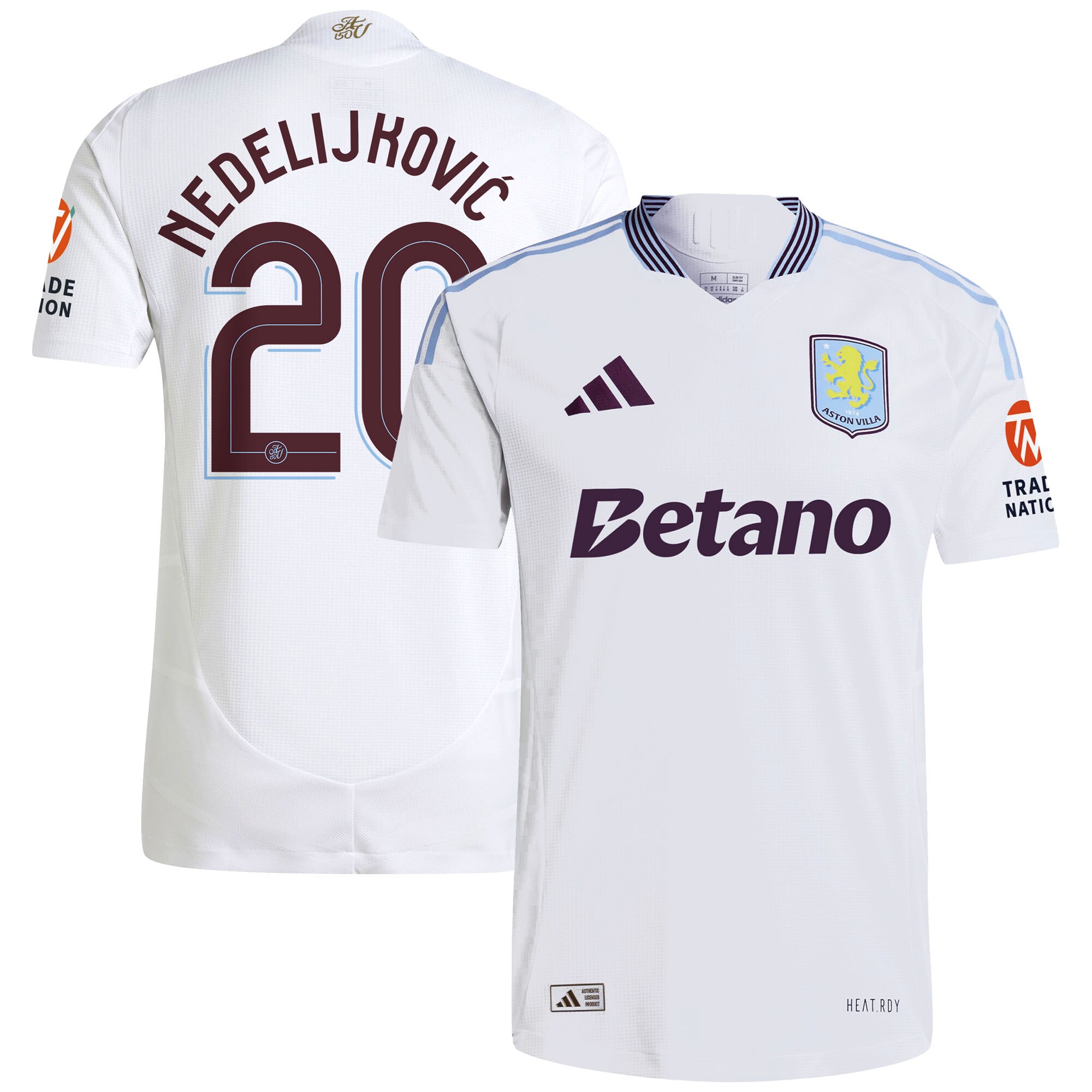 aston villa adidas away authentic shirt 2024-25 with nedeljković 20 cup printing Collection - Official Aston Villa Kits
