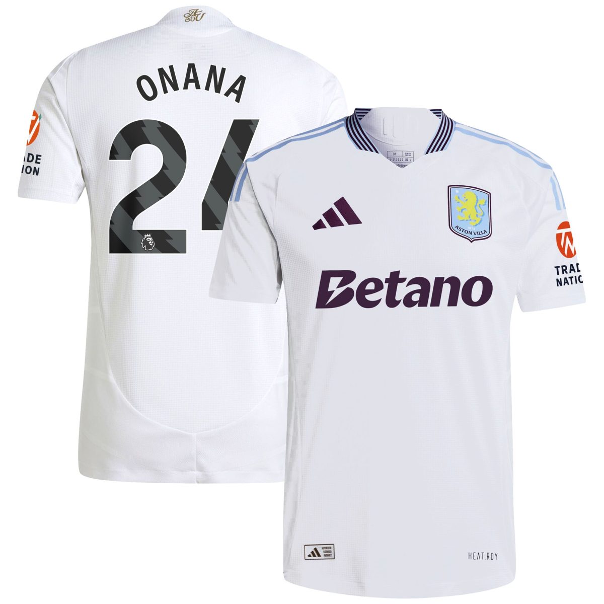 aston villa adidas away authentic shirt 2024-25 with onana 24 printing Collection - Official Aston Villa Kits