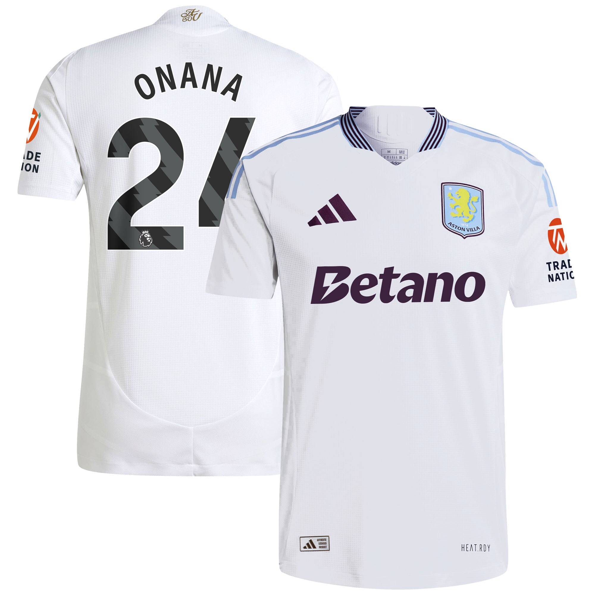 aston villa adidas away authentic shirt 2024-25 with onana 24 printing Collection - Official Aston Villa Kits