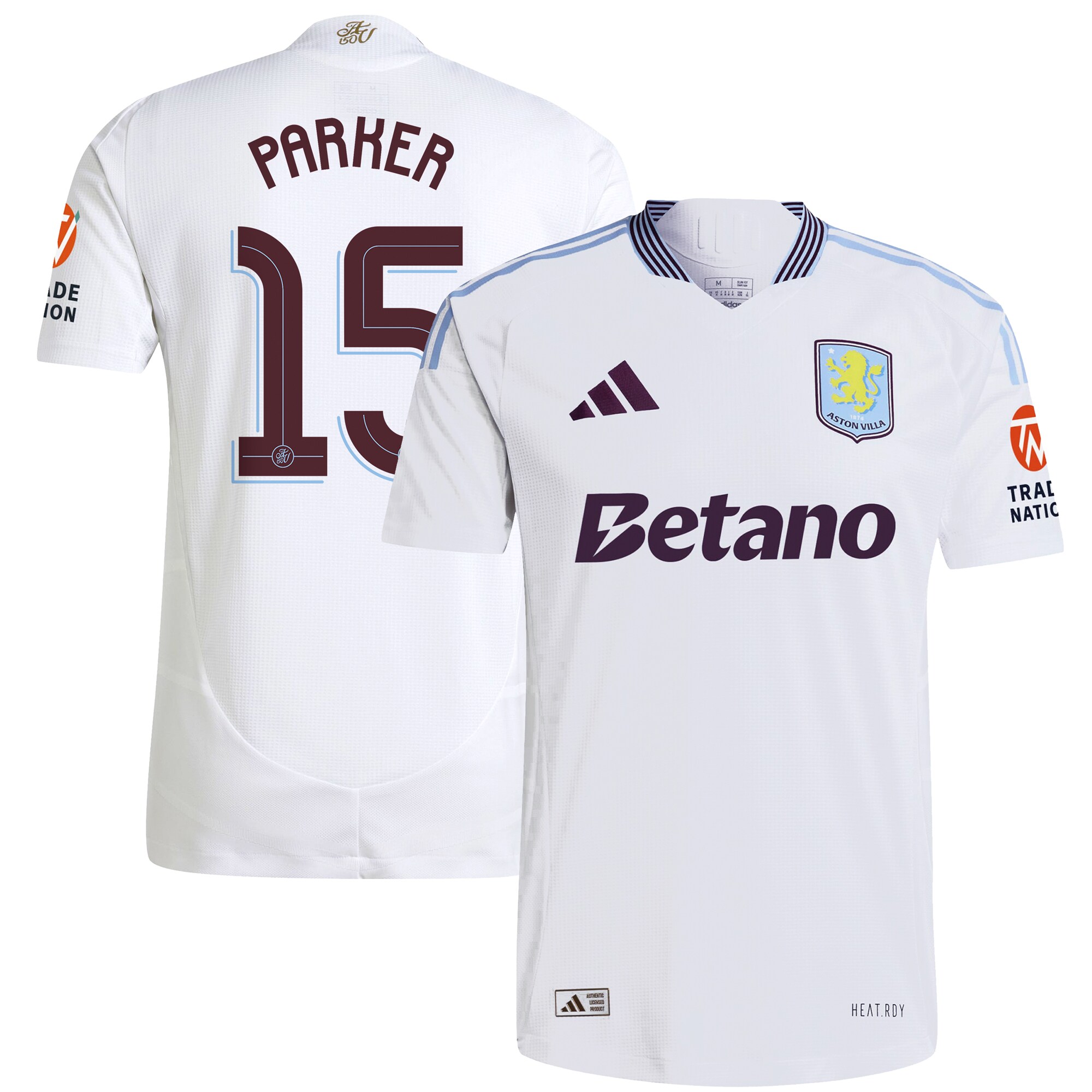 aston villa adidas away authentic shirt 2024-25 with parker 15 cup printing Collection - Official Aston Villa Kits
