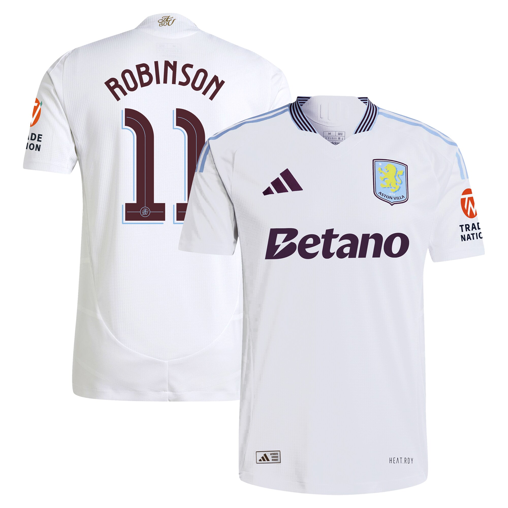 aston villa adidas away authentic shirt 2024-25 with robinson 11 cup printing Collection - Official Aston Villa Kits