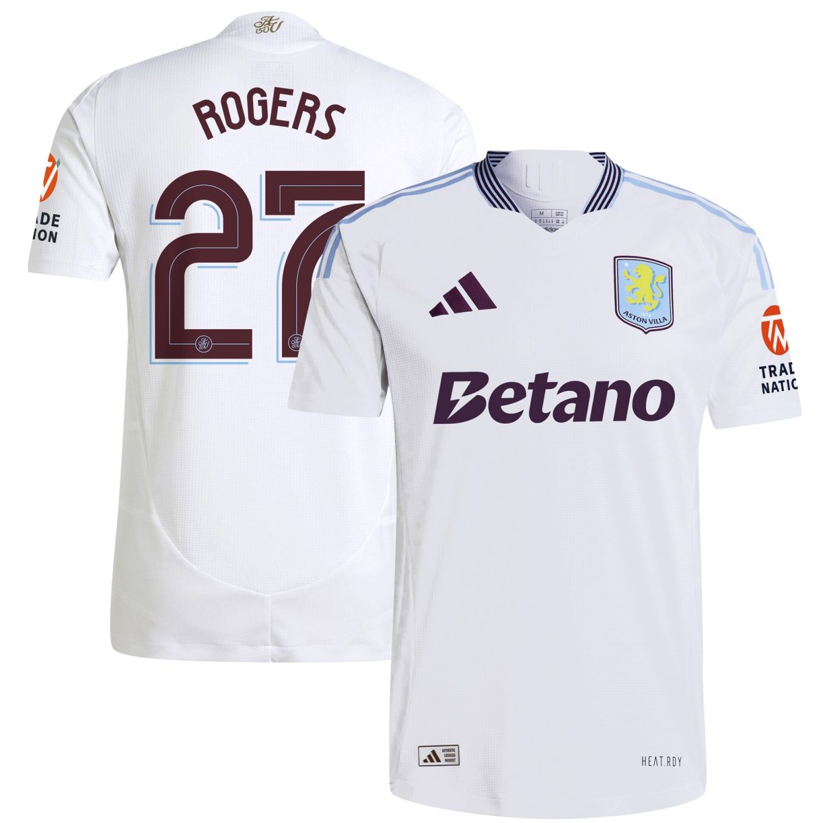 aston villa adidas away authentic shirt 2024-25 with rogers 27 cup printing Collection - Official Aston Villa Kits