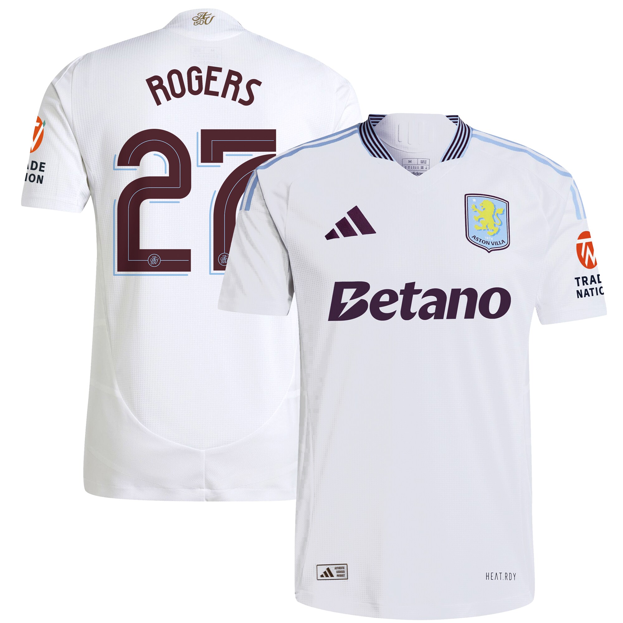 aston villa adidas away authentic shirt 2024-25 with rogers 27 cup printing Collection - Official Aston Villa Kits