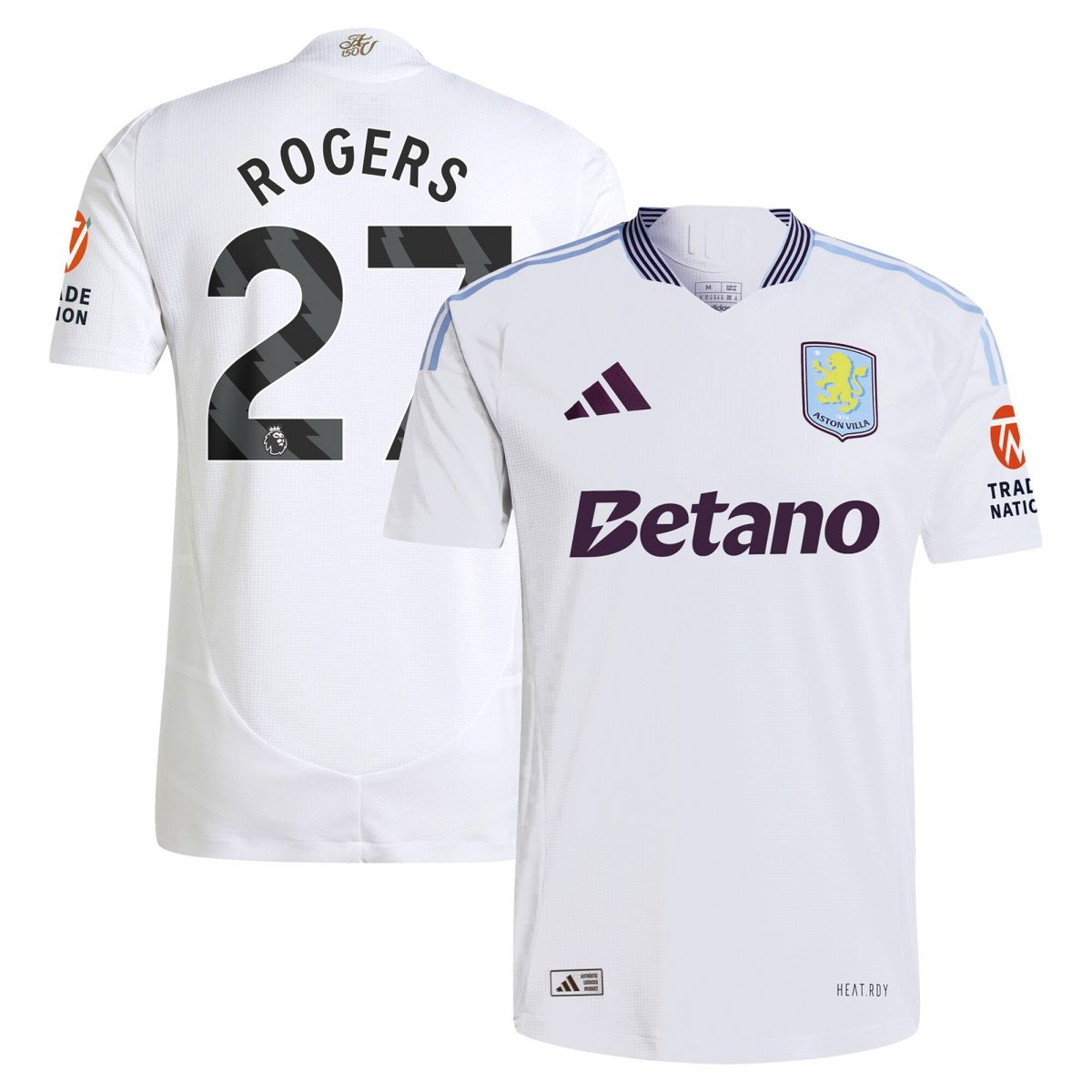 aston villa adidas away authentic shirt 2024-25 with rogers 27 printing Collection - Official Aston Villa Kits