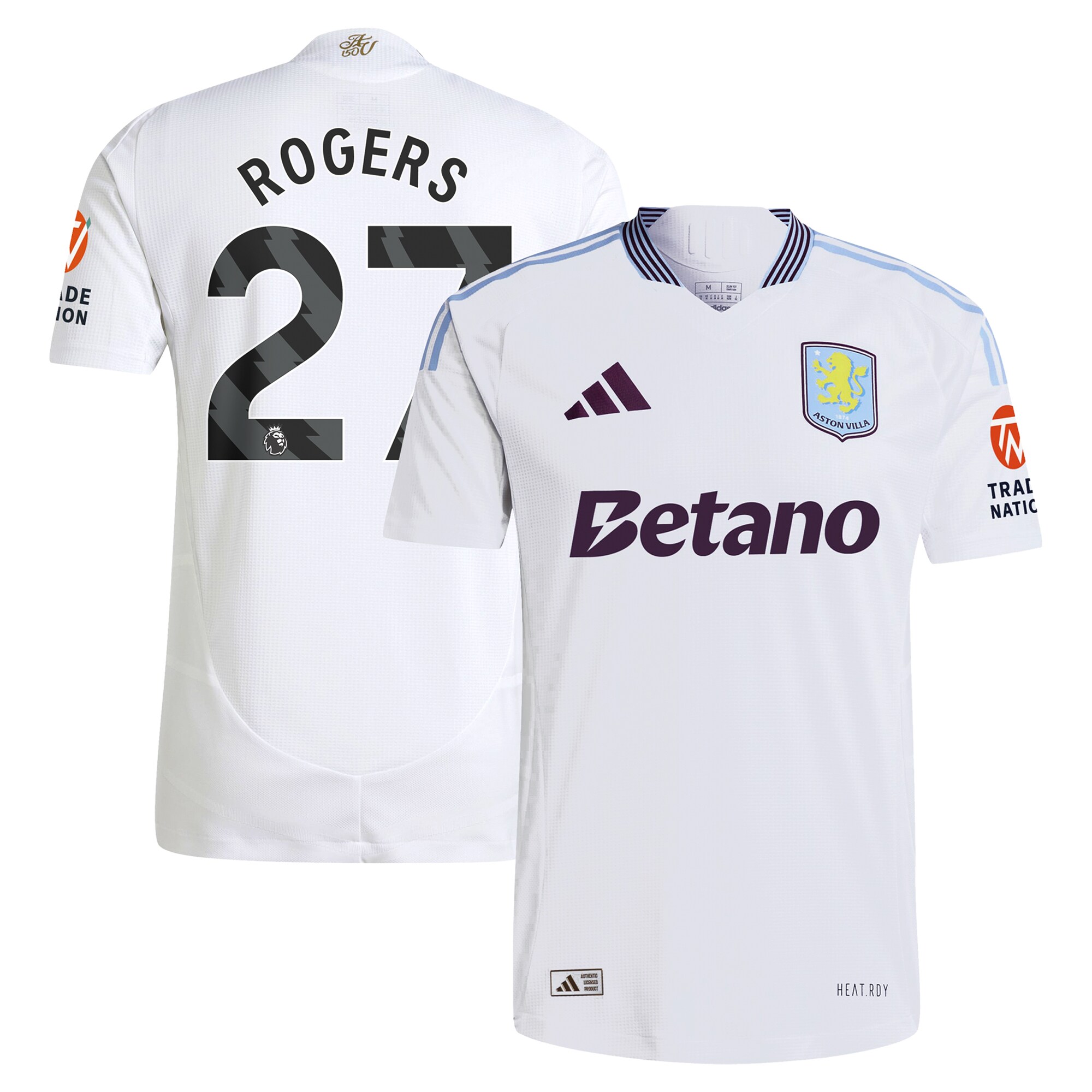 aston villa adidas away authentic shirt 2024-25 with rogers 27 printing Collection - Official Aston Villa Kits