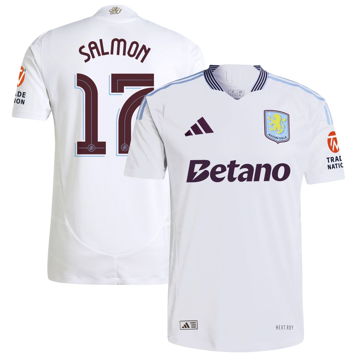aston villa adidas away authentic shirt 2024-25 with salmon 17 cup printing Collection - Official Aston Villa Kits