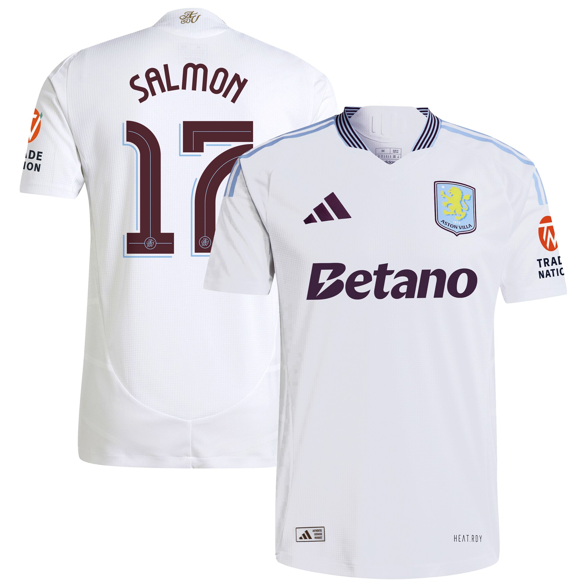 aston villa adidas away authentic shirt 2024-25 with salmon 17 cup printing Collection - Official Aston Villa Kits