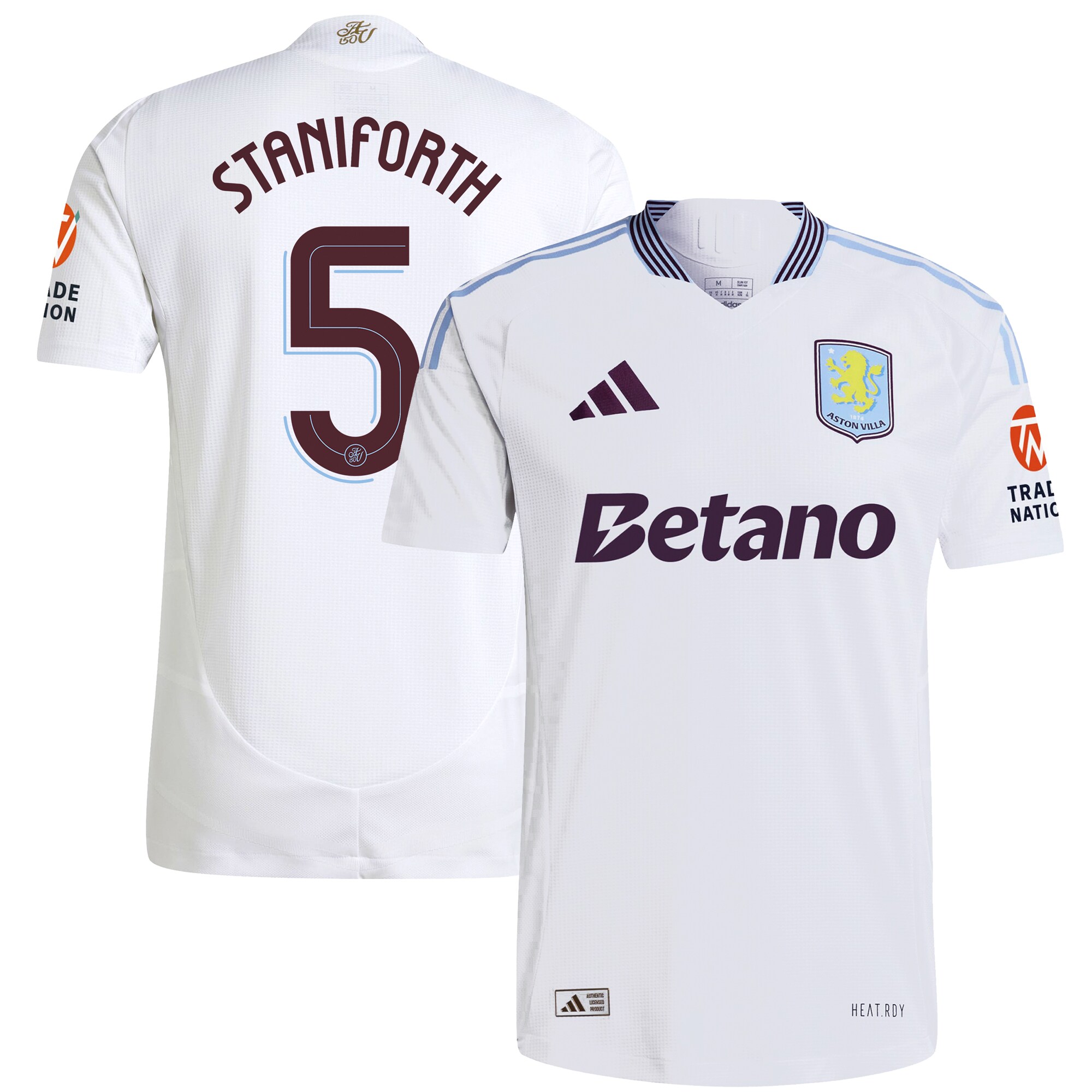 aston villa adidas away authentic shirt 2024-25 with staniforth 5 cup printing Collection - Official Aston Villa Kits