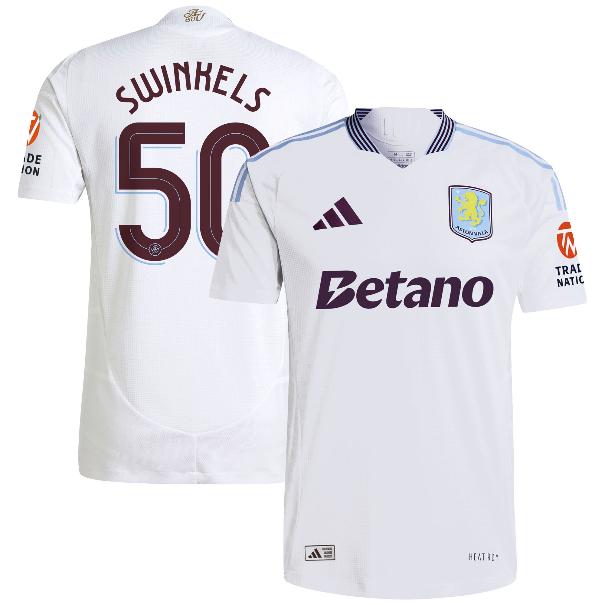 aston villa adidas away authentic shirt 2024-25 with swinkels 50 cup printing Collection - Official Aston Villa Kits
