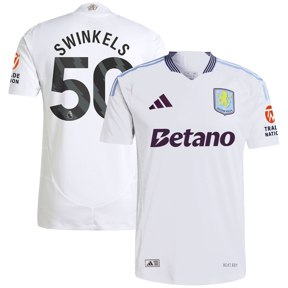 aston villa adidas away authentic shirt 2024-25 with swinkels 50 printing Collection - Official Aston Villa Kits