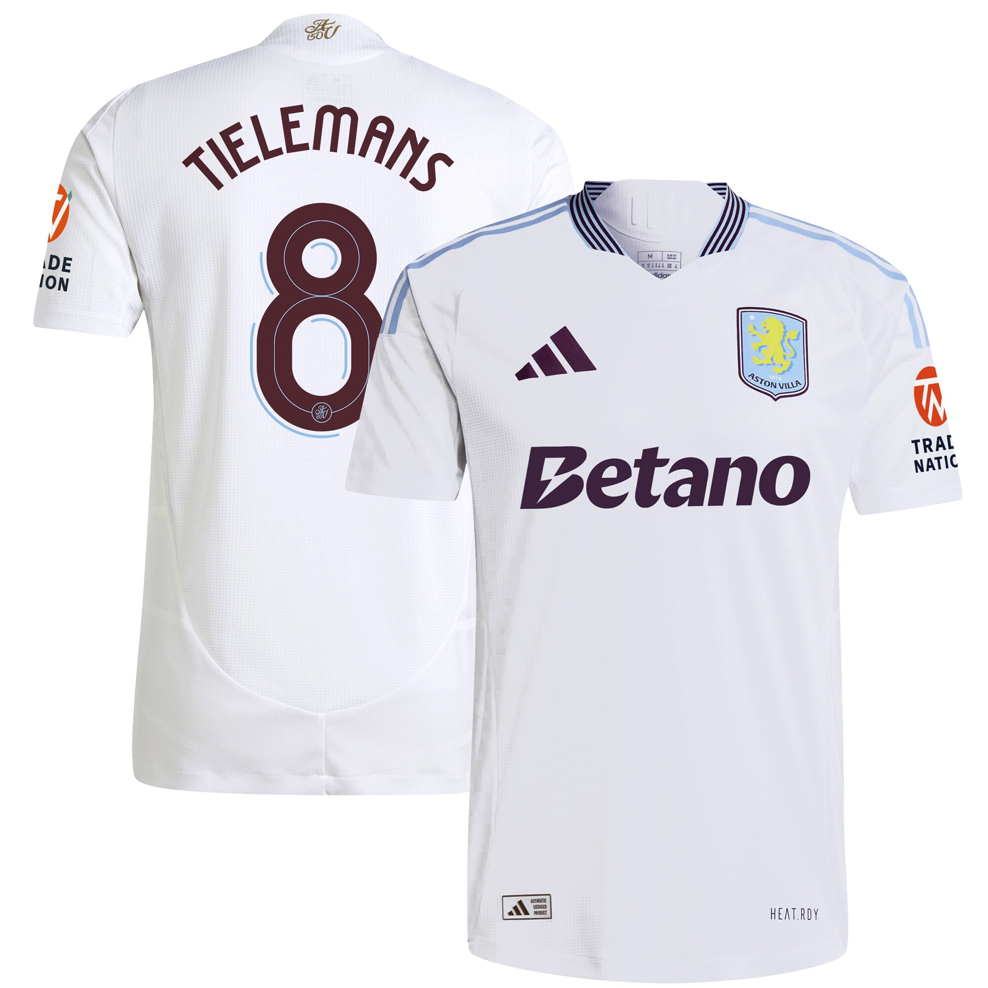 aston villa adidas away authentic shirt 2024-25 with tielemans 8 cup printing Collection - Official Aston Villa Kits