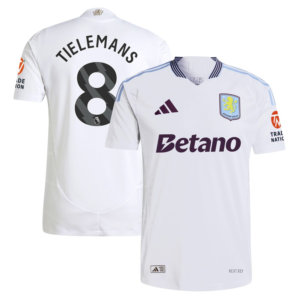 aston villa adidas away authentic shirt 2024-25 with tielemans 8 printing Collection - Official Aston Villa Kits