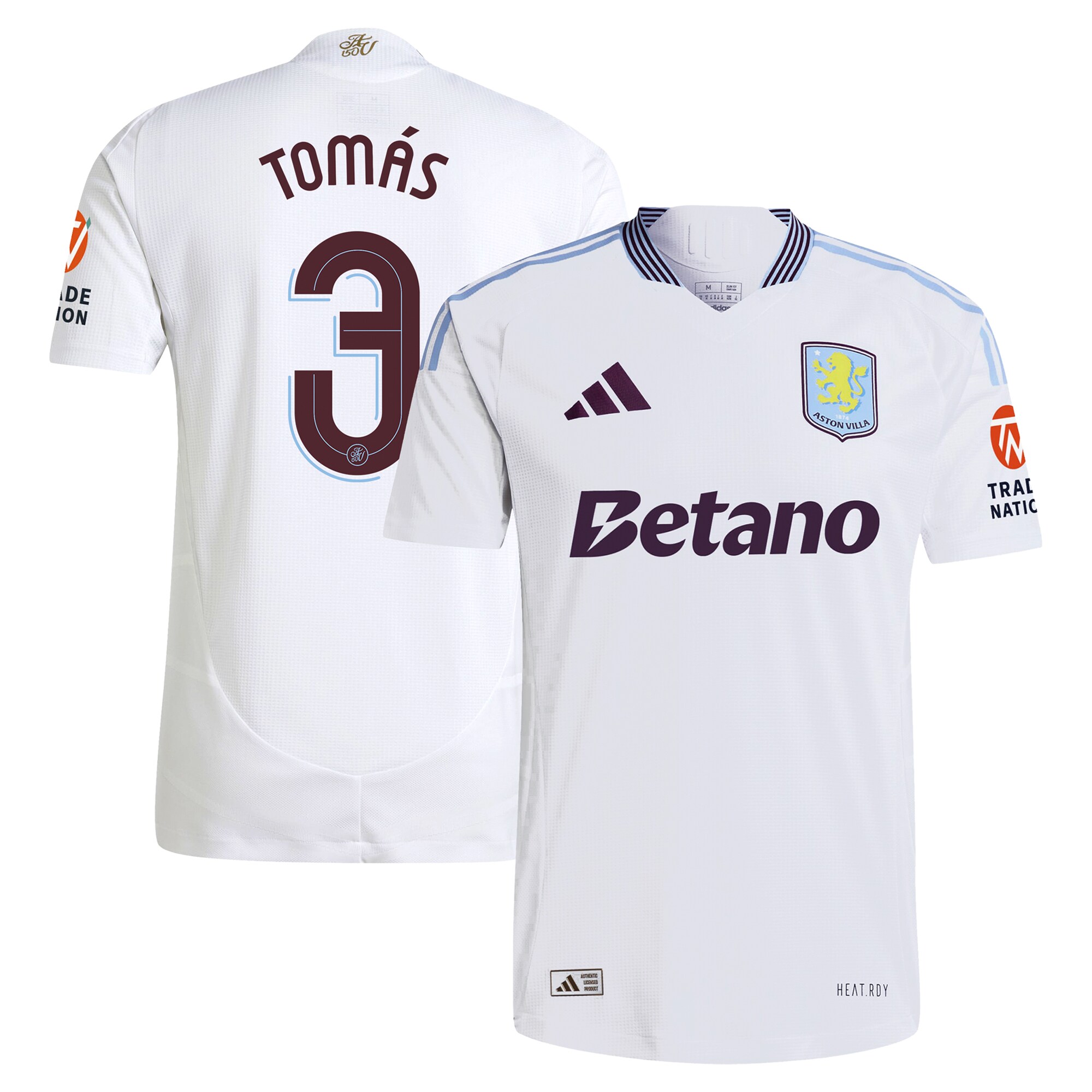 aston villa adidas away authentic shirt 2024-25 with tomás 3 cup printing Collection - Official Aston Villa Kits