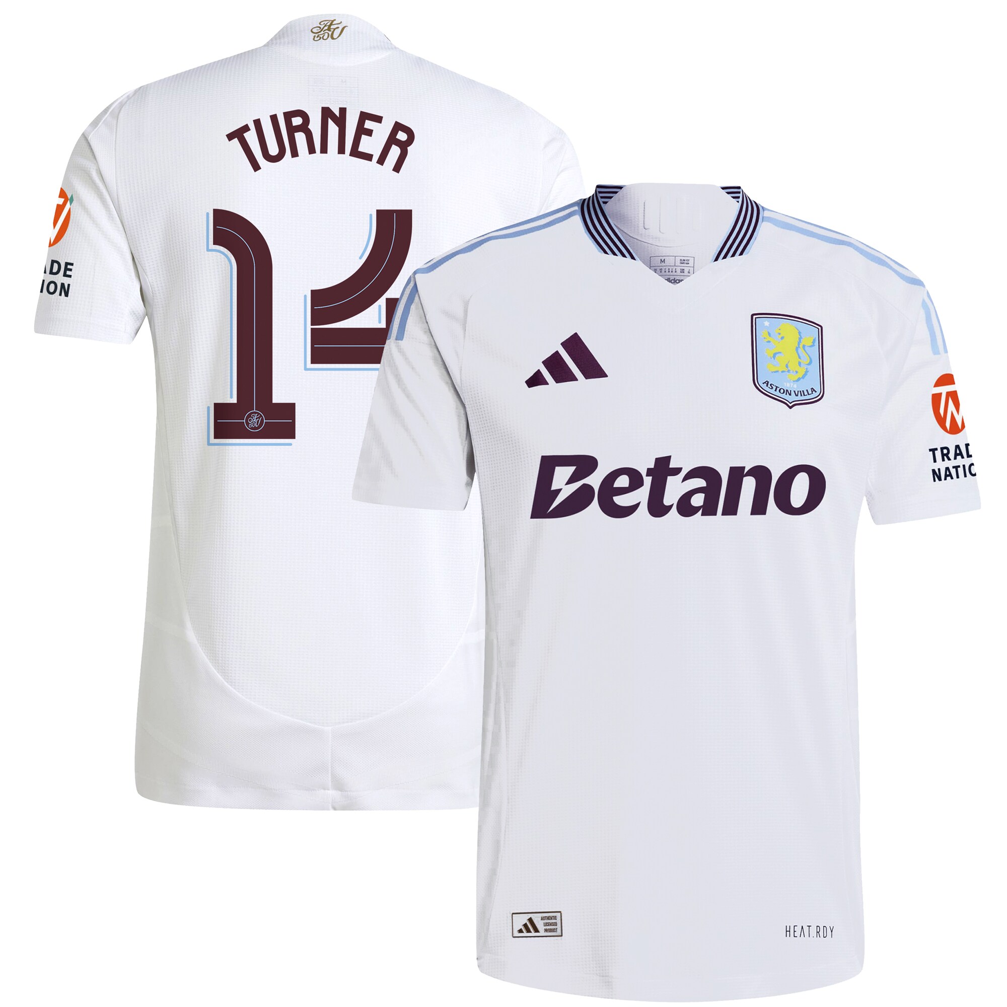 aston villa adidas away authentic shirt 2024-25 with turner 14 cup printing Collection - Official Aston Villa Kits