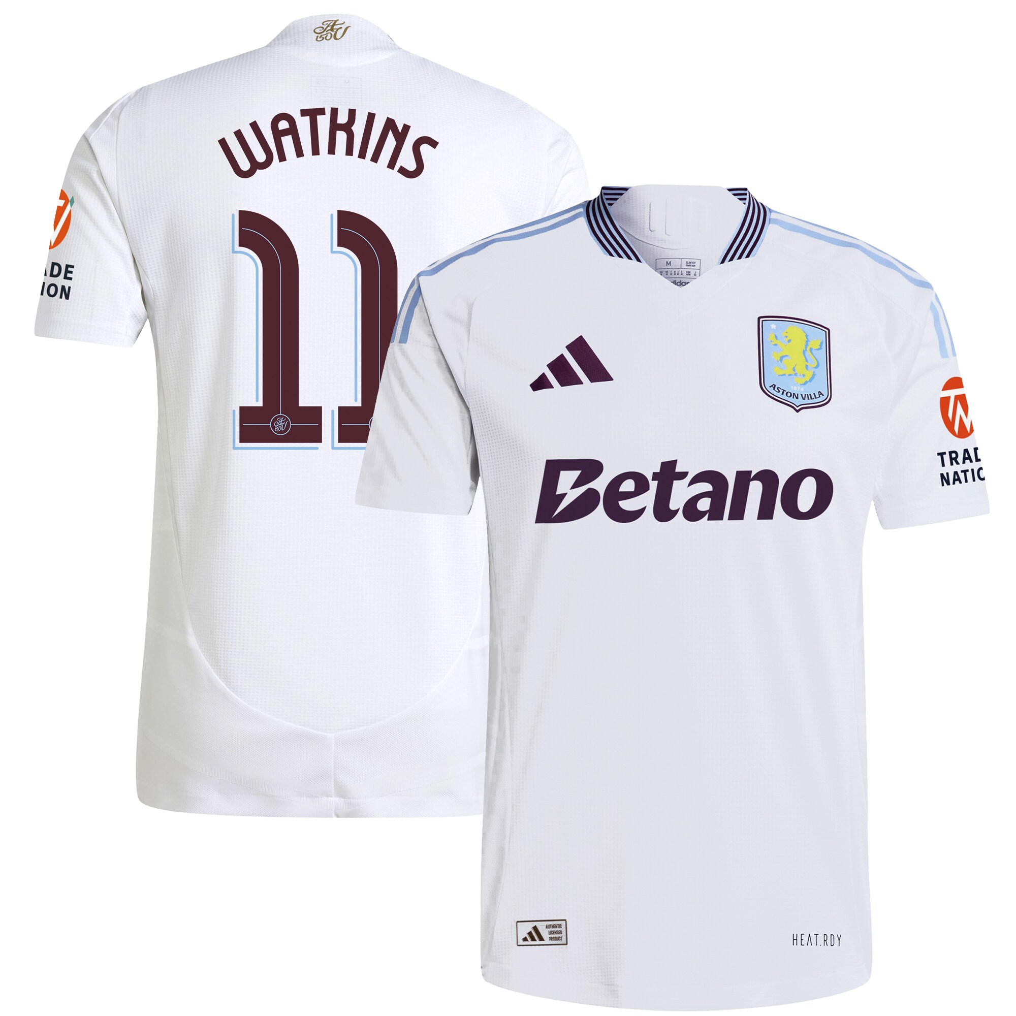 aston villa adidas away authentic shirt 2024-25 with watkins 11 cup printing Collection - Official Aston Villa Kits