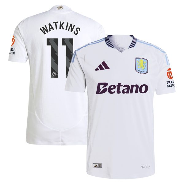 aston villa adidas away authentic shirt 2024-25 with watkins 11 printing Collection - Official Aston Villa Kits
