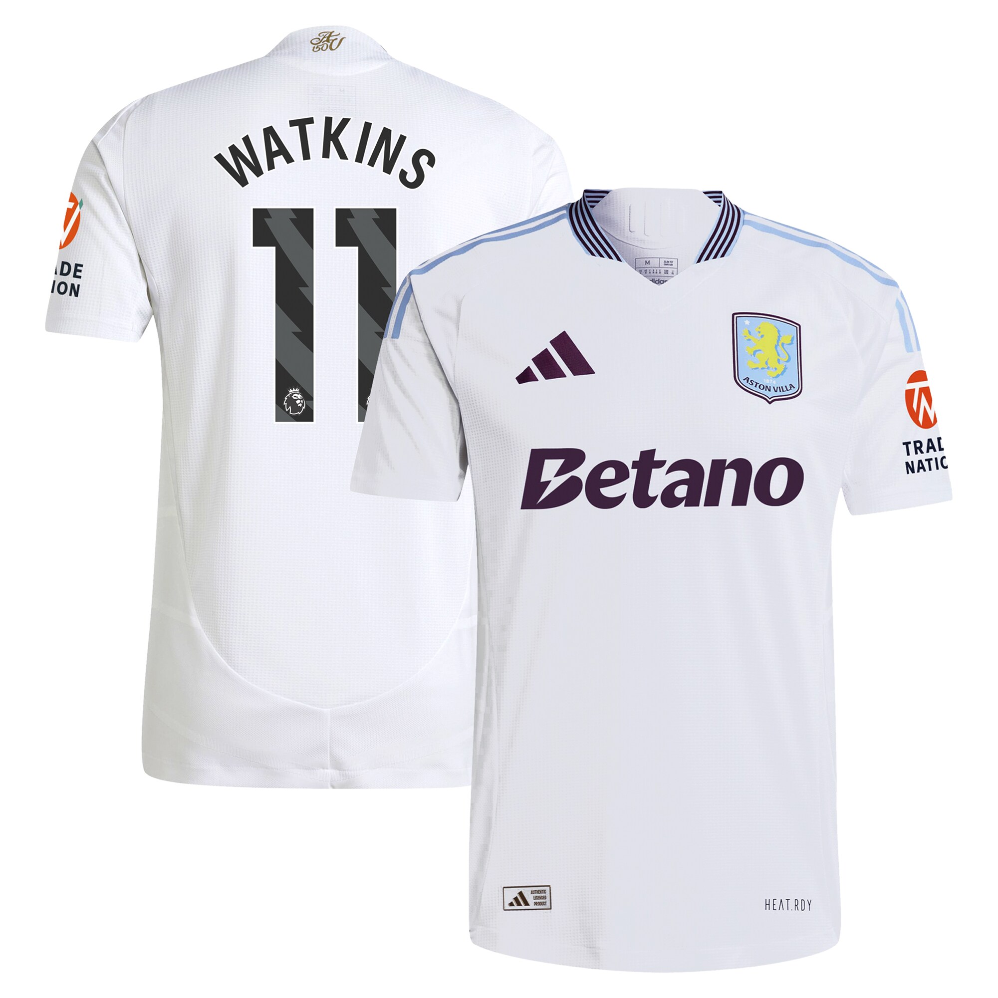 aston villa adidas away authentic shirt 2024-25 with watkins 11 printing Collection - Official Aston Villa Kits