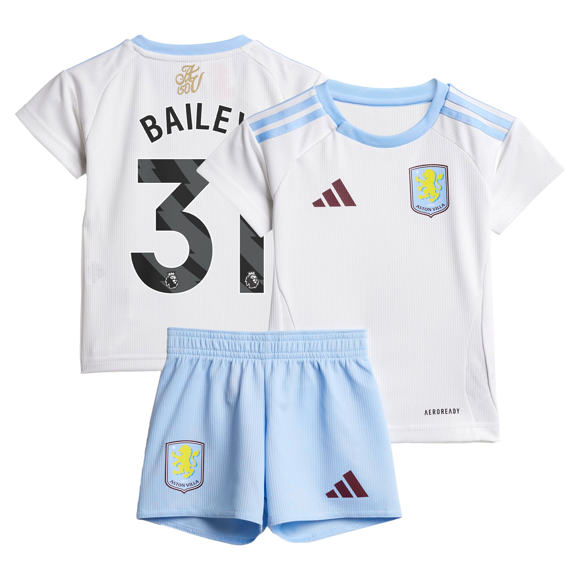 aston villa adidas away baby kit 2024-25 with bailey 31 printing Collection - Official Aston Villa Kits